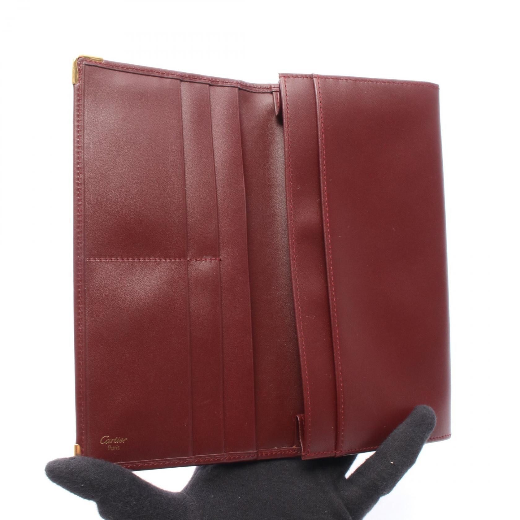 Cartier Cartier Cartier Must Line Leather Long Wallet Leather Long Wallet DUTY FREE for USA Size ONE SIZE - 3 Thumbnail
