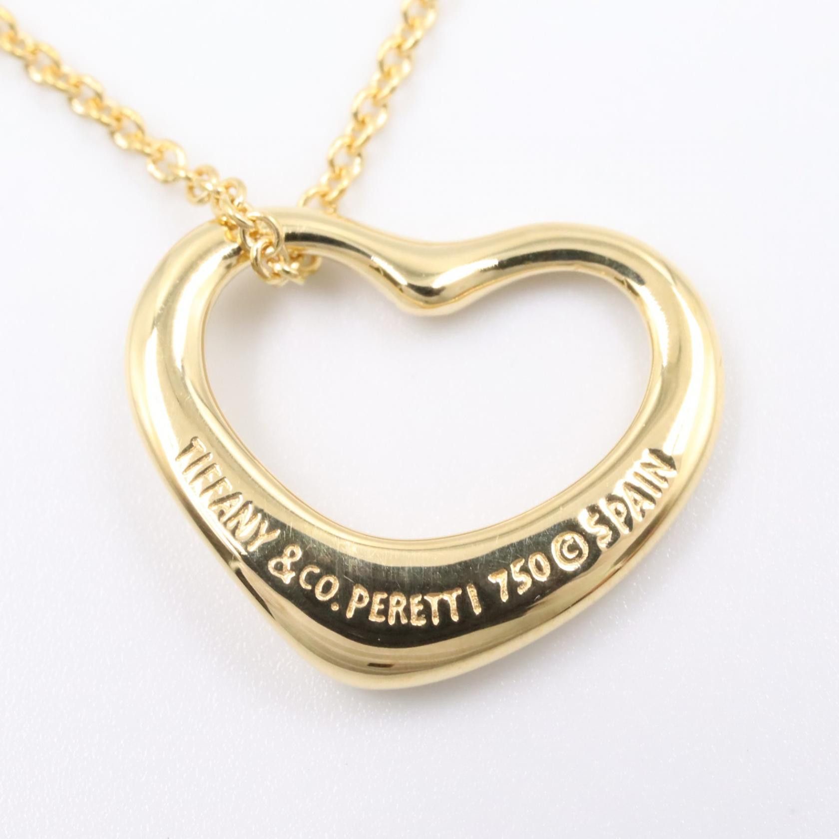 Tiffany & Co. Tiffany & Co. Tiffany & Co. Open Heart Au750 Necklace Precious Metal Necklace DUTY FREE for USA Size ONE SIZE - 3 Thumbnail