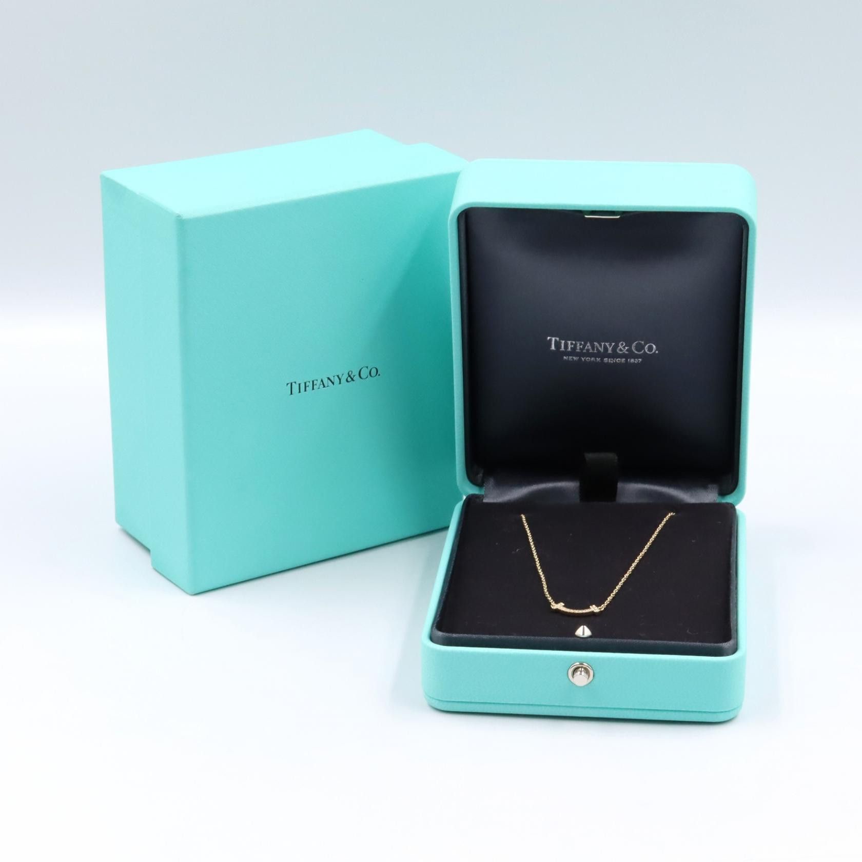 Tiffany & Co. Tiffany & Co. Tiffany & Co. T Smile Mini Au750 Diamond Necklace Precious Metal Necklace DUTY FREE for USA Size ONE SIZE - 7 Thumbnail