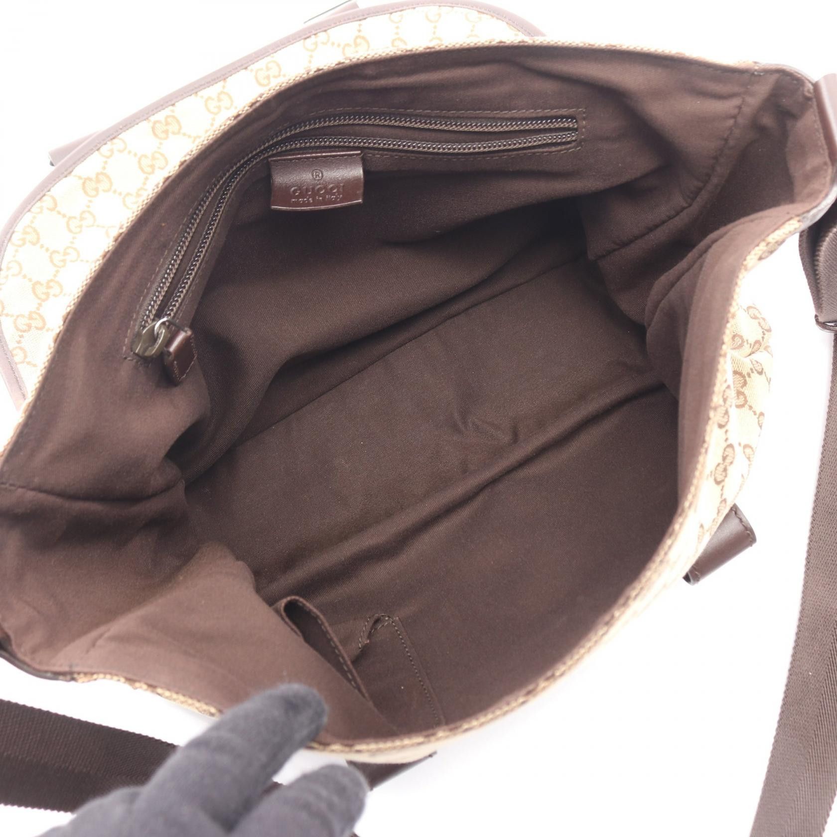 Gucci Gucci Gucci GG Canvas Leather Shoulder Bag Textile Shoulder Bag 145859 DUTY FREE for USA Size ONE SIZE - 3 Thumbnail