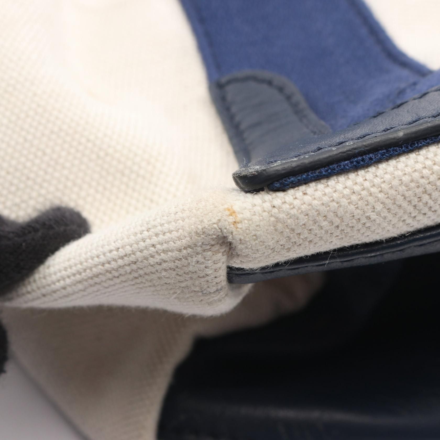 Balenciaga Balenciaga Balenciaga Navy Cabas Canvas Leather Tote Bag Textile Tote Bag 339936 DUTY FREE for USA Size ONE SIZE - 6 Thumbnail