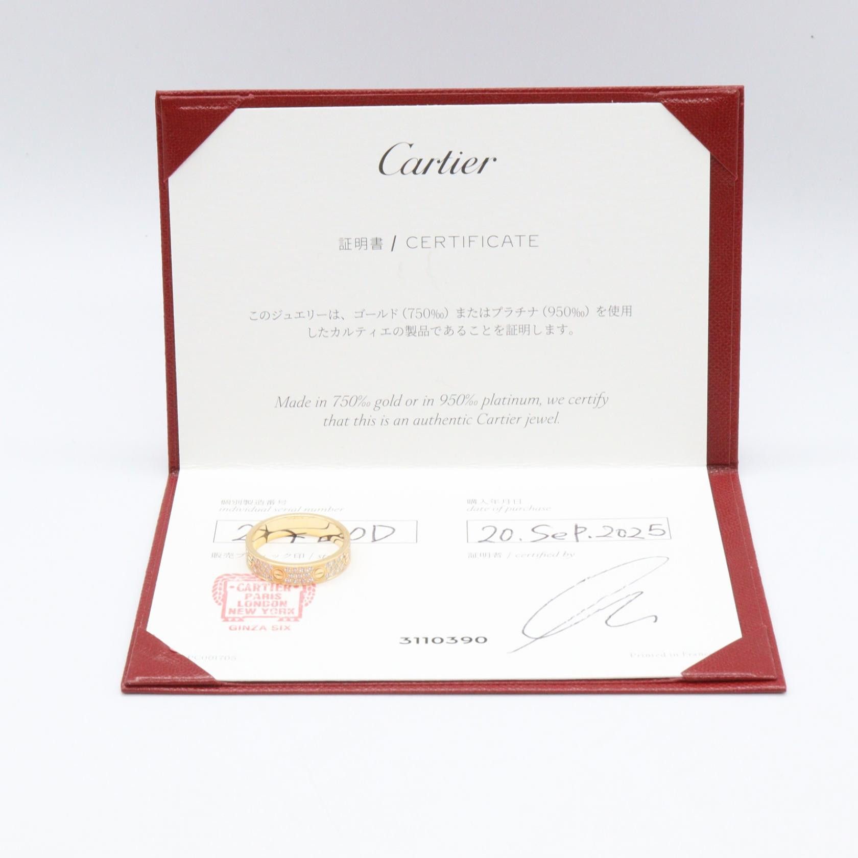 Cartier Cartier Cartier Love Au750 Diamond Ring Size 17 Precious Metal Ring B4083300 DUTY FREE for USA Size ONE SIZE - 6 Thumbnail
