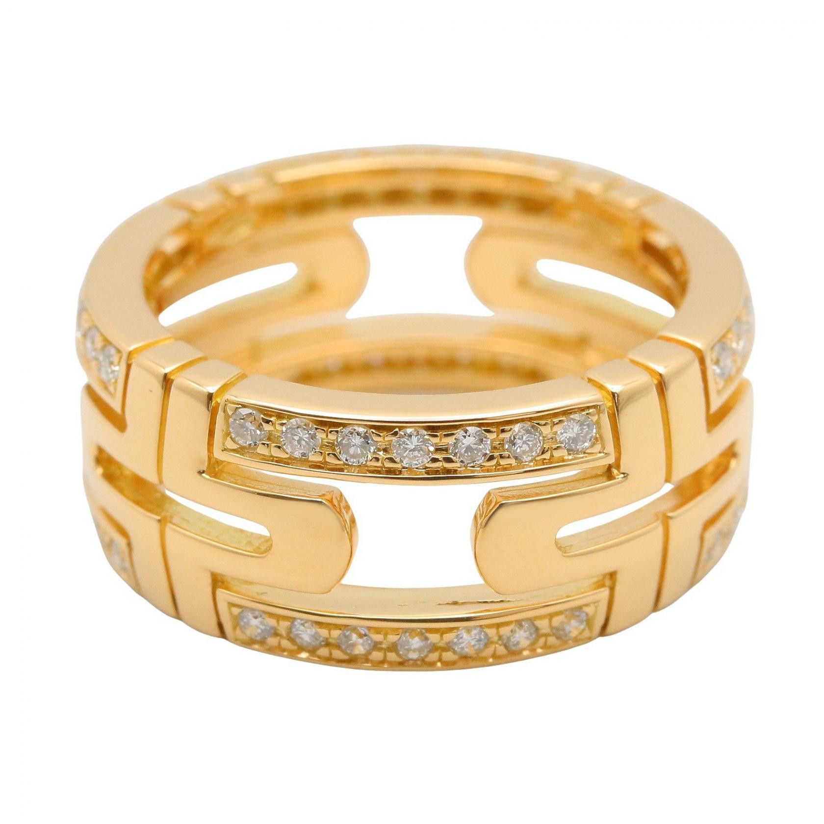 Bvlgari Bvlgari Bvlgari Parentesi Au750 Diamond Ring Size 7.5 Precious Metal Ring DUTY FREE for USA Size ONE SIZE - 2 Thumbnail