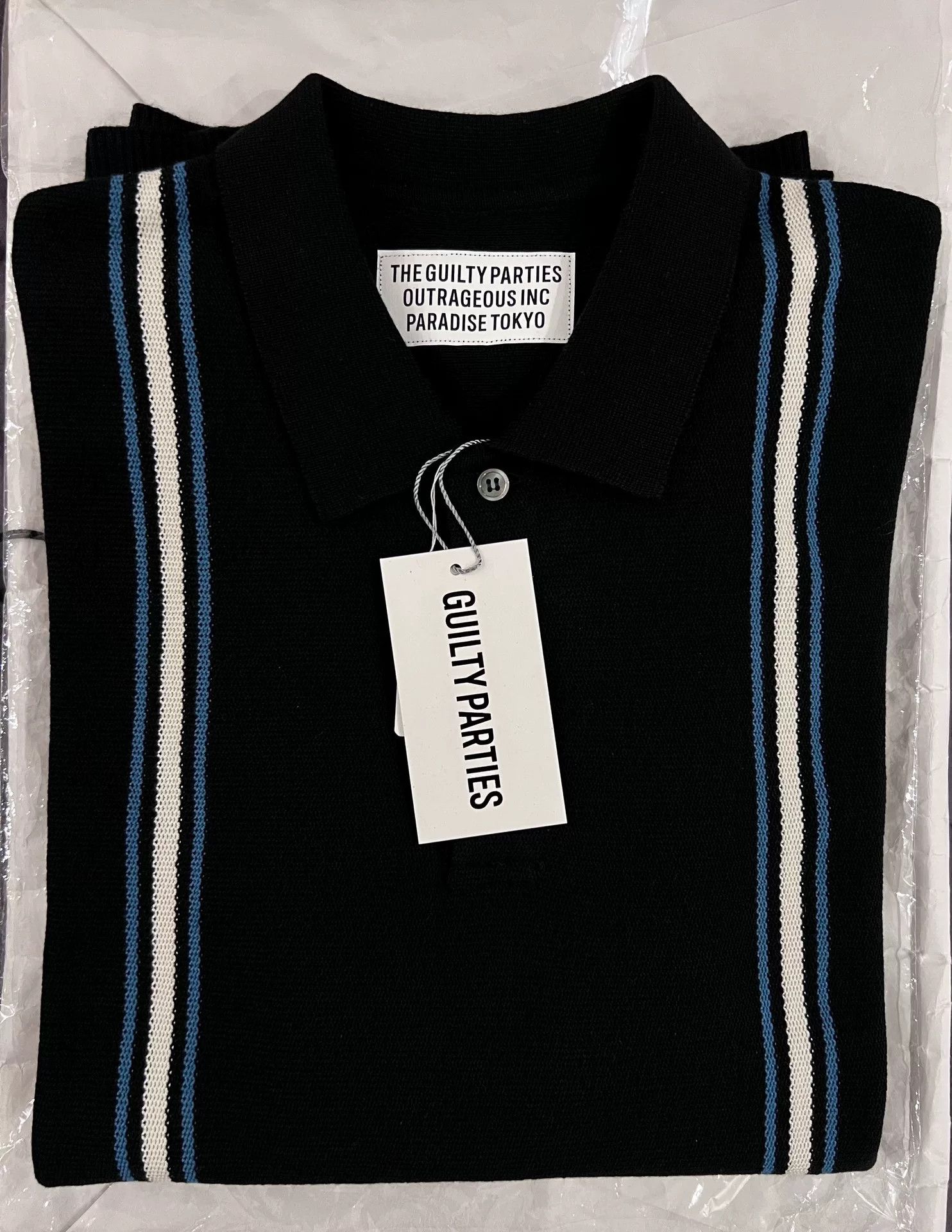 Wacko Maria WACKO MARIA STRIPED JACQUARD KNIT POLO SHIRT Size US S / EU 44-46 / 1 - 2 Thumbnail
