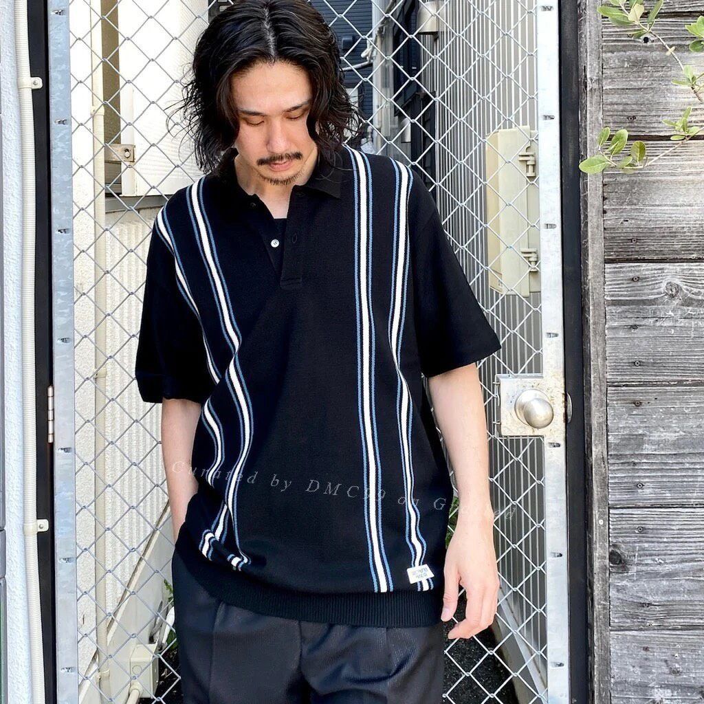 Wacko Maria WACKO MARIA STRIPED JACQUARD KNIT POLO SHIRT Size US S / EU 44-46 / 1 - 4 Thumbnail