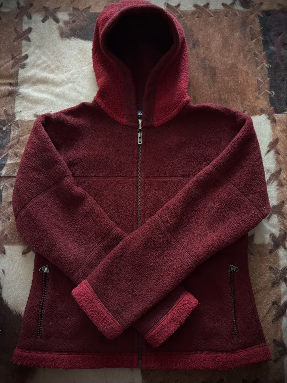 Patagonia Patagonia Vintage Burgundy Fleece Jacket Size US M / EU 48-50 / 2 - 5 Thumbnail