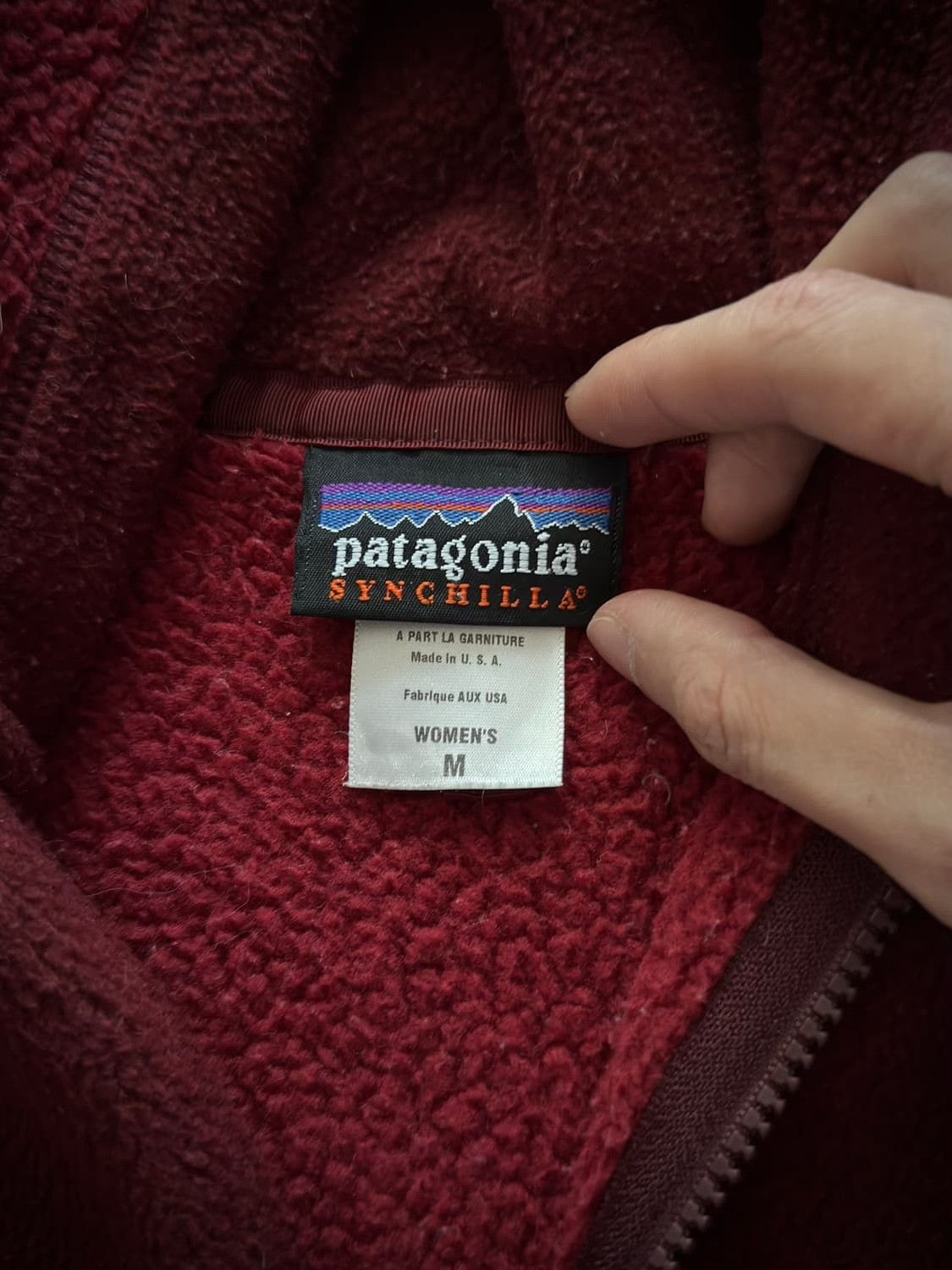 Patagonia Patagonia Vintage Burgundy Fleece Jacket Size US M / EU 48-50 / 2 - 3 Thumbnail
