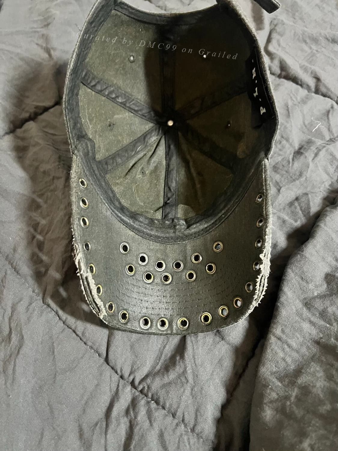 P.L.N. p.l.n Vintage Distressed Waxed Hat Size ONE SIZE - 5 Thumbnail