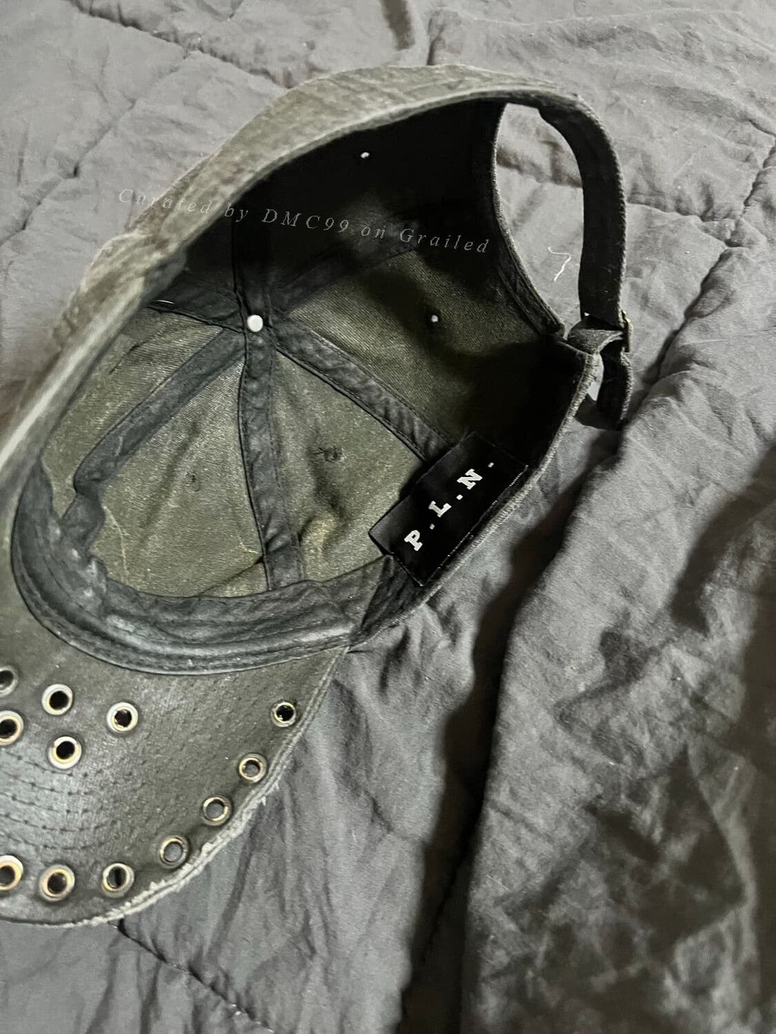 P.L.N. p.l.n Vintage Distressed Waxed Hat Size ONE SIZE - 3 Thumbnail
