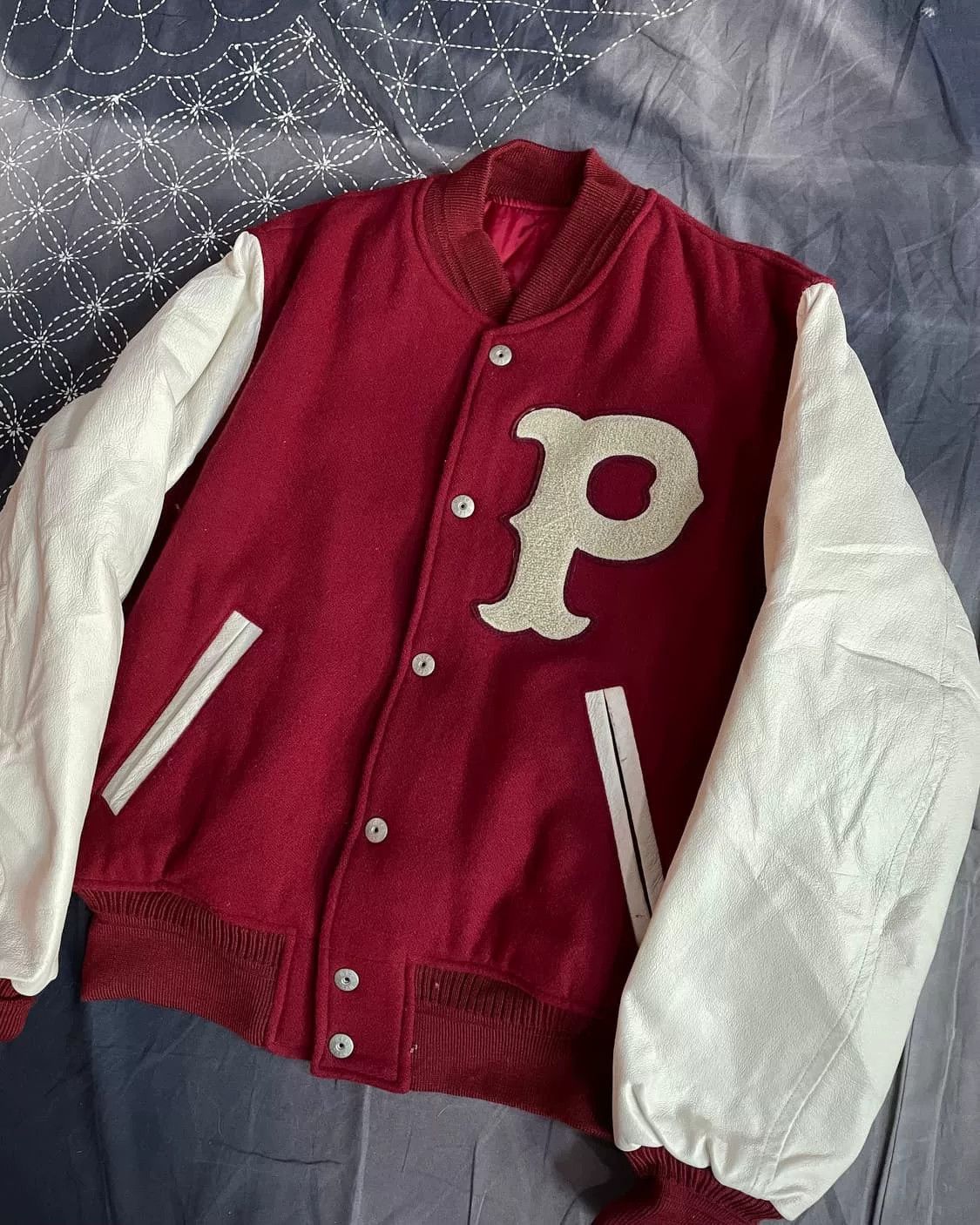 PPFM Vintage Varsity Wool Leather Jacket Size US M / EU 48-50 / 2 - 3 Thumbnail