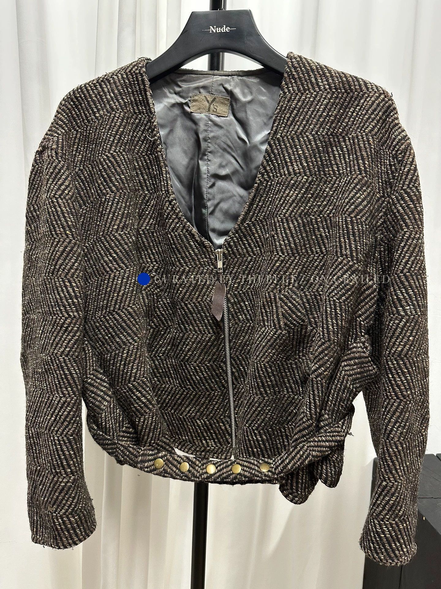 Yohji Yamamoto Vintage 80s Wool Twill Jacket Size US L / EU 52-54 / 3 - 2 Thumbnail