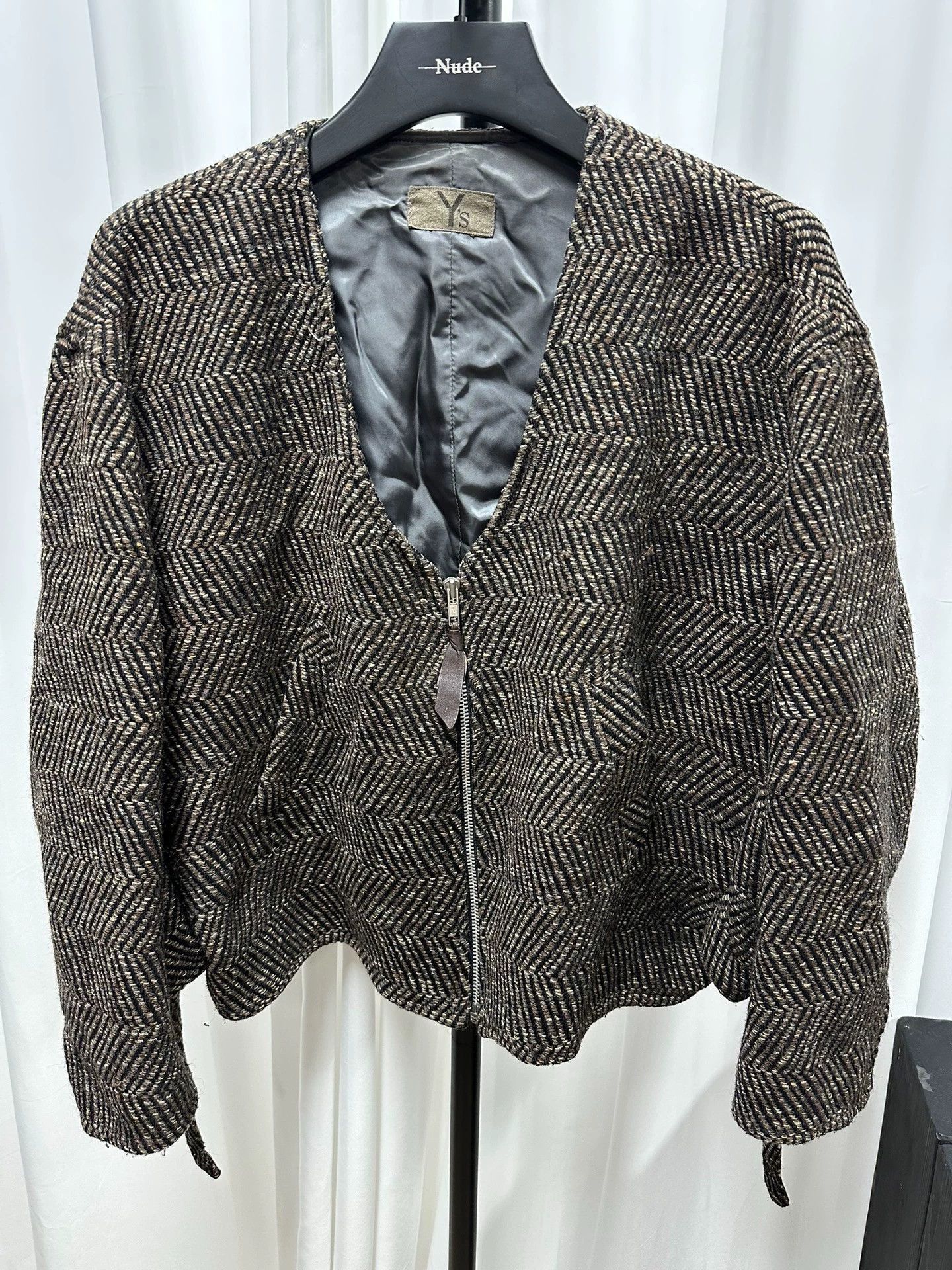 Yohji Yamamoto Vintage 80s Wool Twill Jacket Size US L / EU 52-54 / 3 - 3 Thumbnail