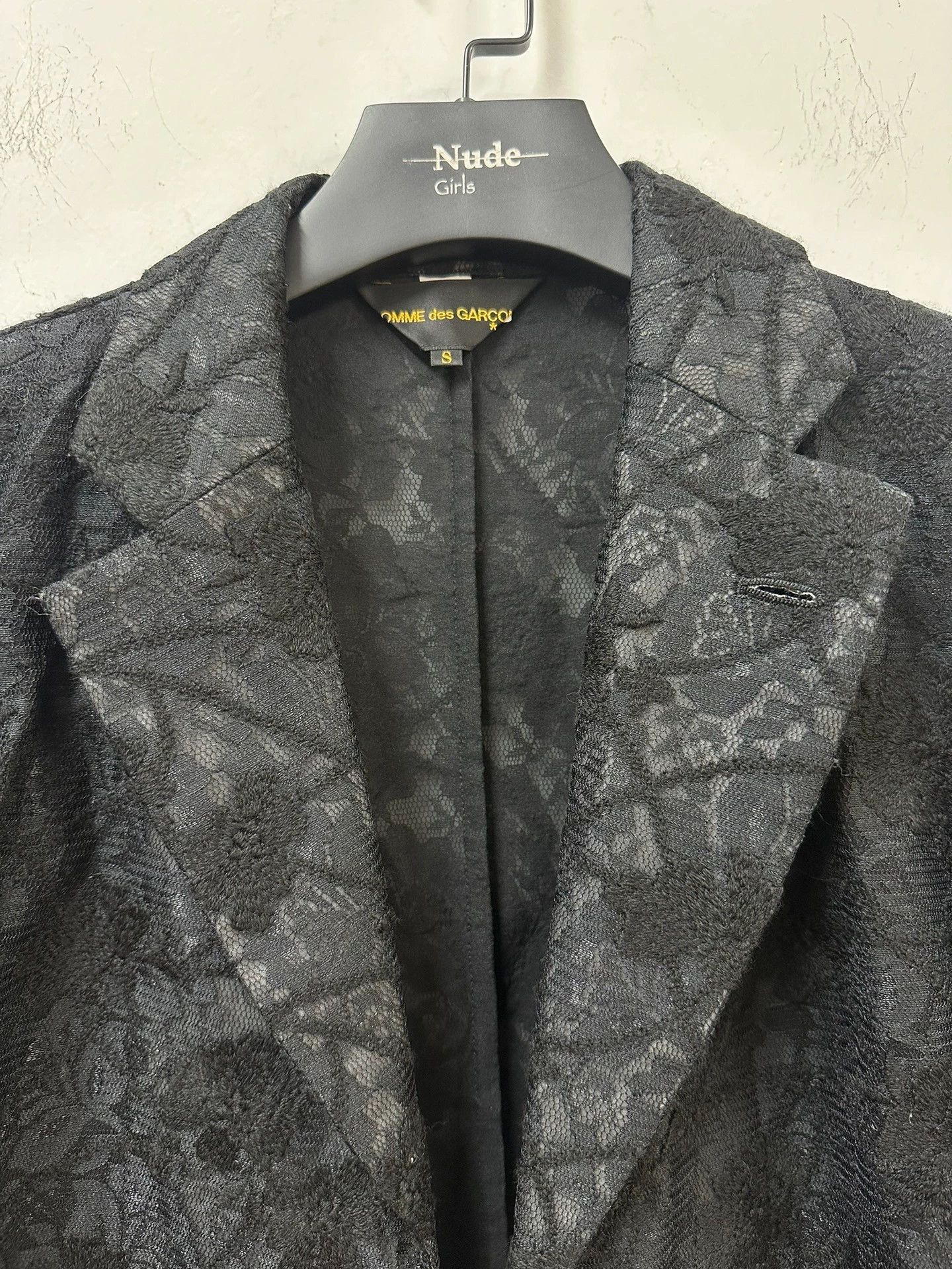 Comme des Garcons Black Lace Rose Blazer Size US S / EU 44-46 / 1 - 4 Thumbnail