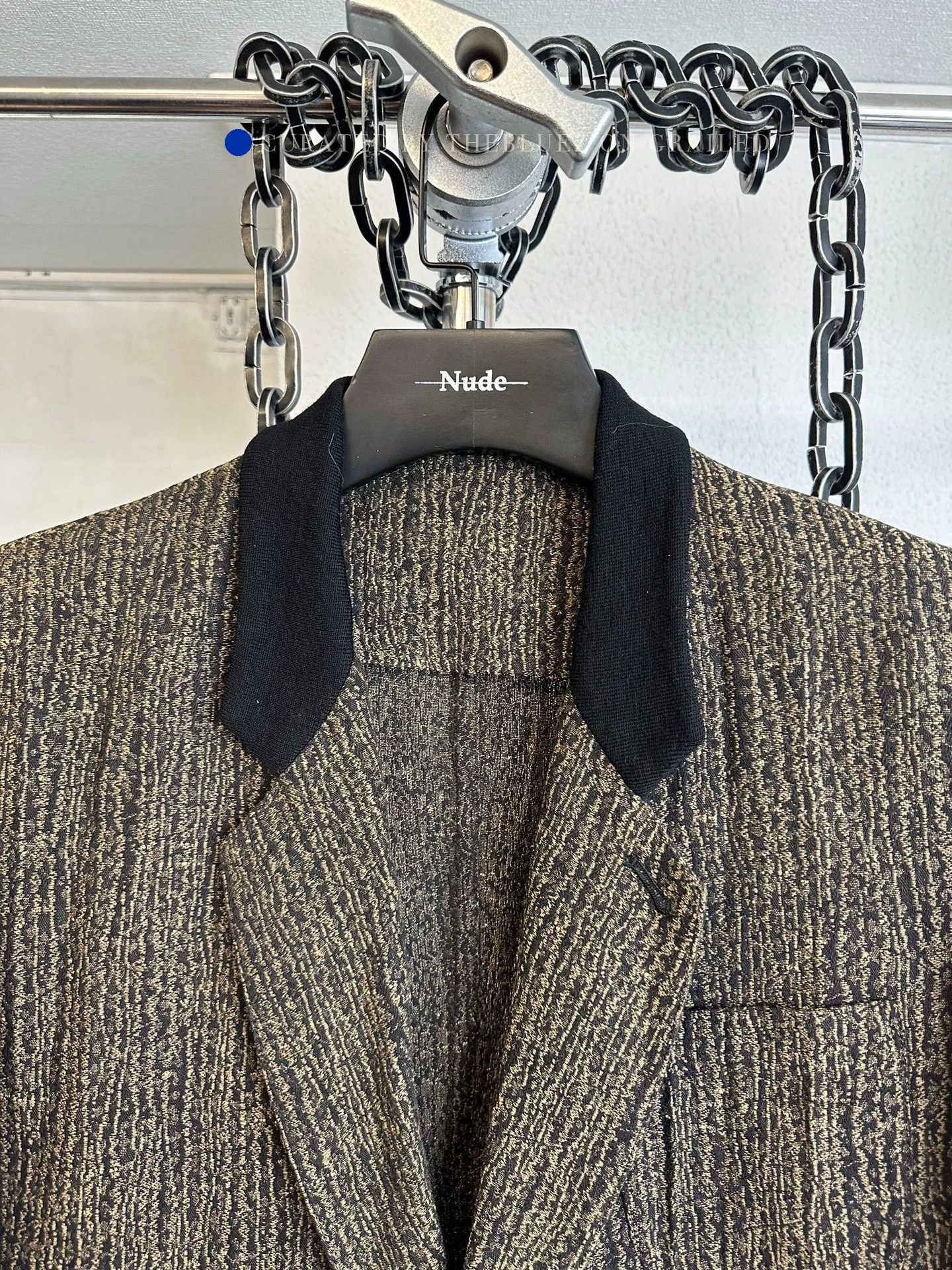 Yohji Yamamoto 80s Textured Stripe Suit Jacket Size US M / EU 48-50 / 2 - 3 Thumbnail