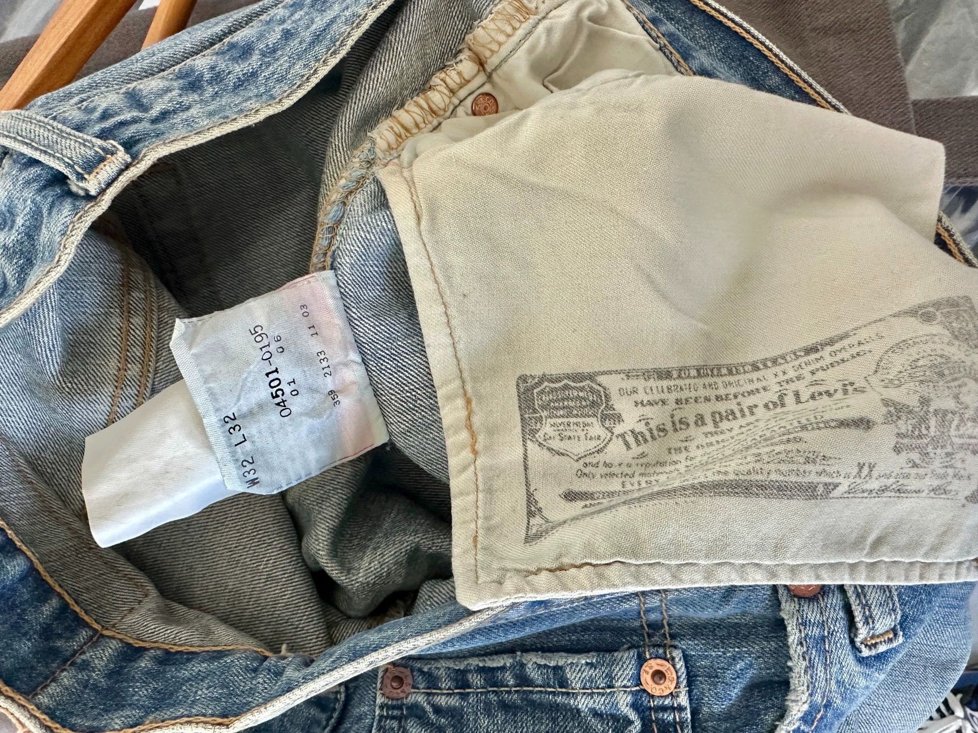 Levi's Classic Blue Denim 501s in Size 32 Size US 32 / EU 48 - 9 Thumbnail