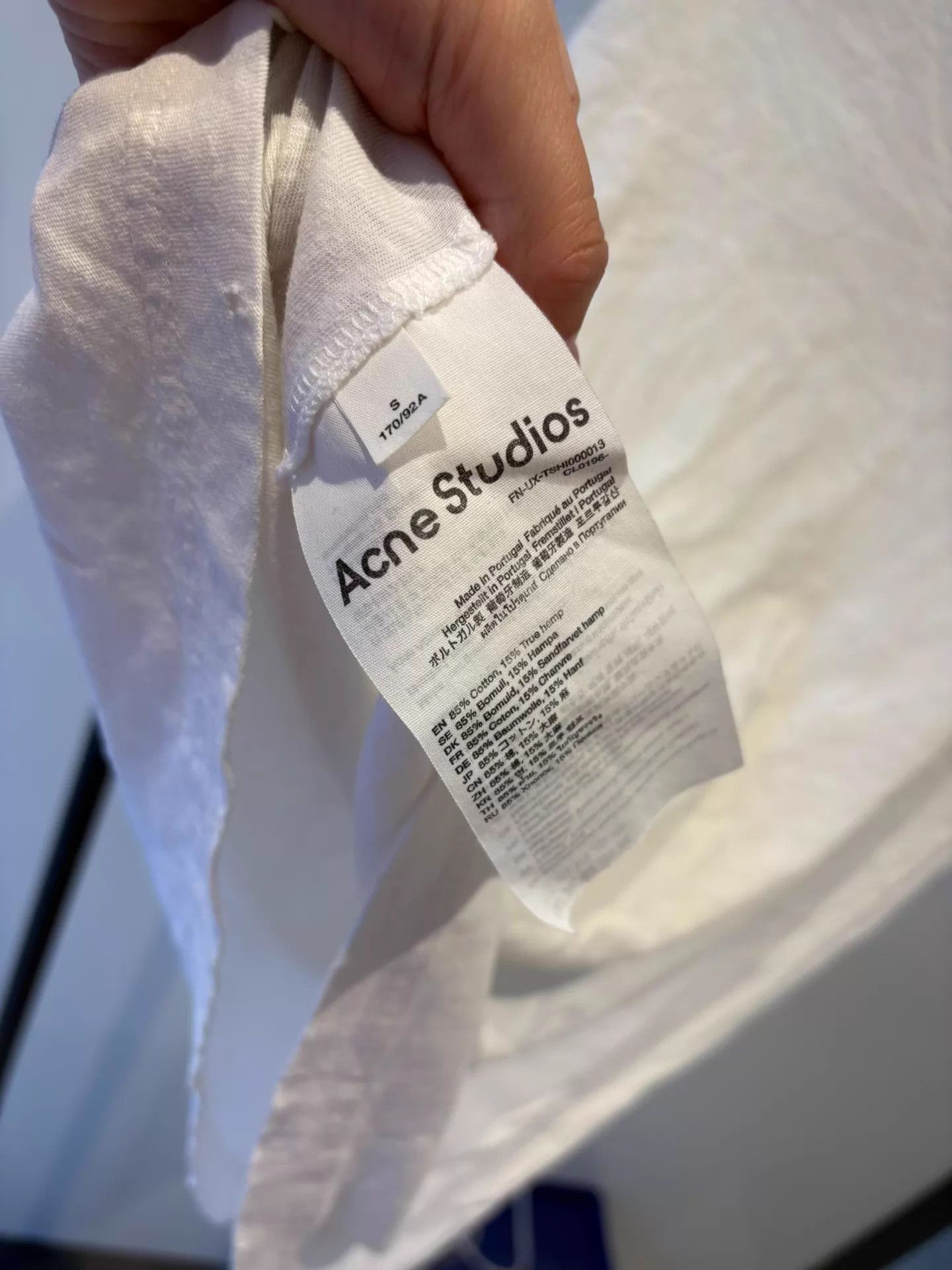 Acne Studios Distressed Logo White Short Sleeve Tee Size US S / EU 44-46 / 1 - 4 Thumbnail