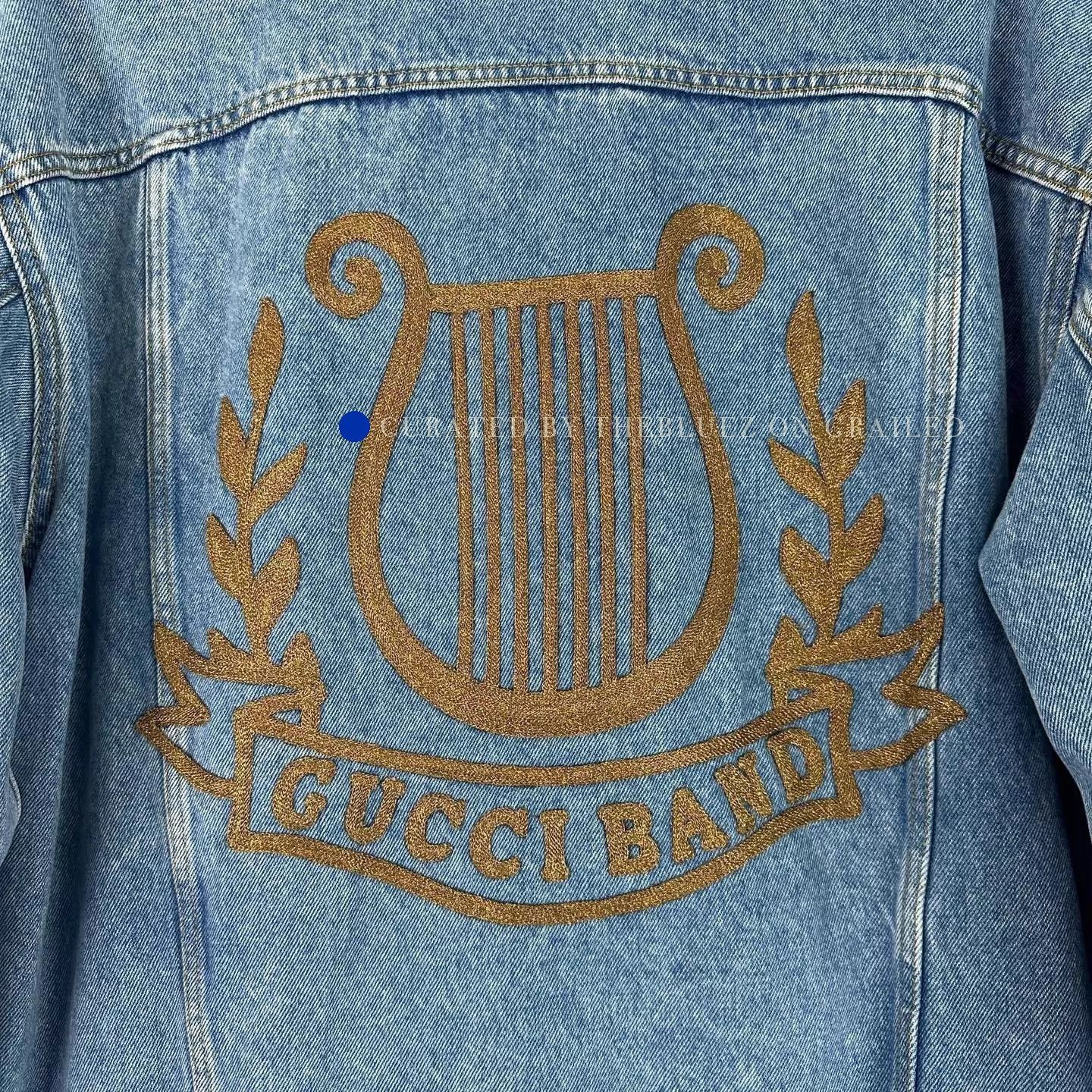 Gucci Logo Embroidered Denim Jacket in Blue Size US M / EU 48-50 / 2 - 5 Thumbnail