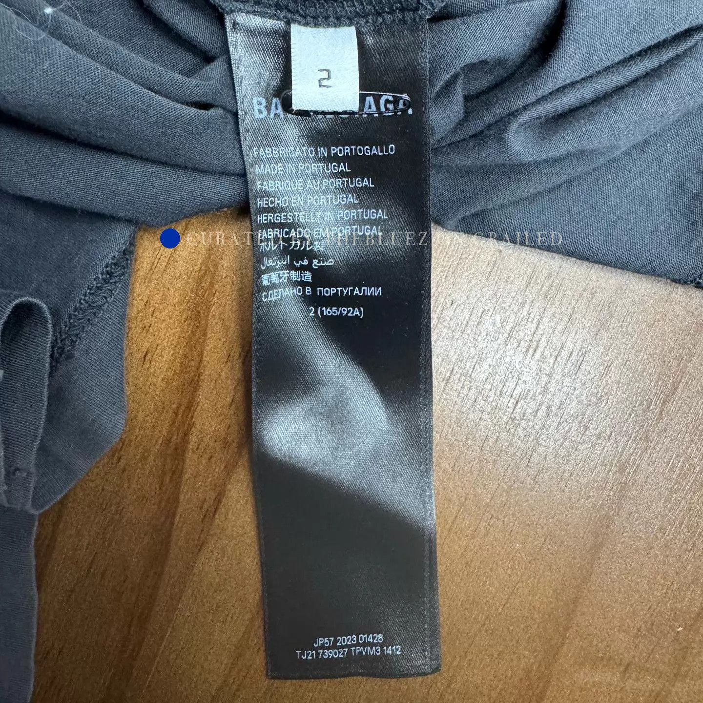 Balenciaga Distressed Black Wave Long Sleeve Tee Size US M / EU 48-50 / 2 - 6 Thumbnail