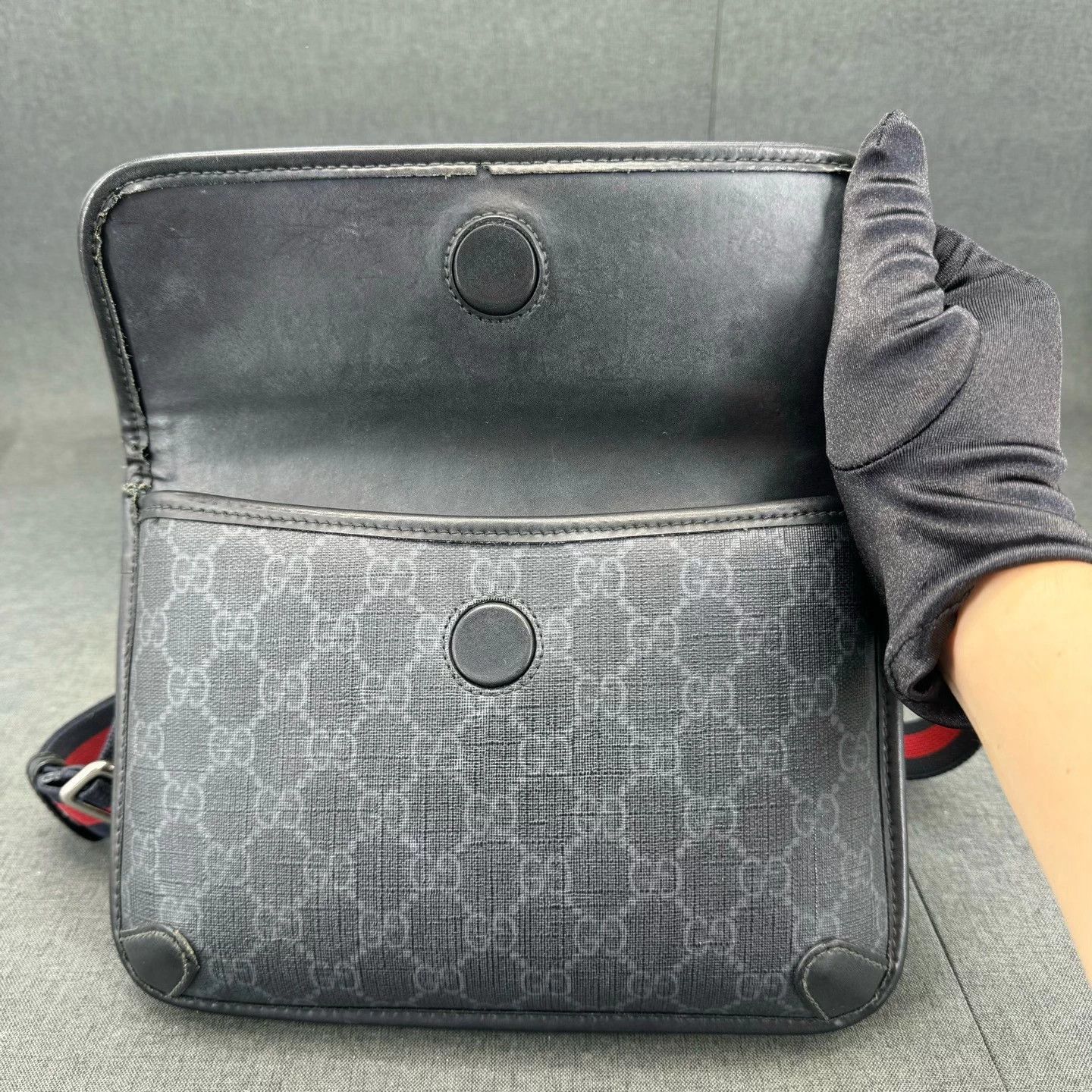 Gucci Black All Over Print Chest Bag Size ONE SIZE - 3 Thumbnail