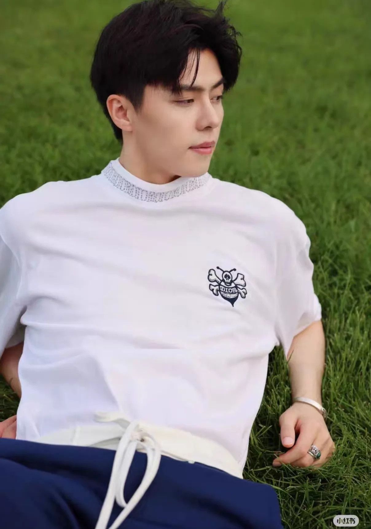 Dior Embroidered Bee White Short Sleeve Tee Size US M / EU 48-50 / 2 - 5 Thumbnail
