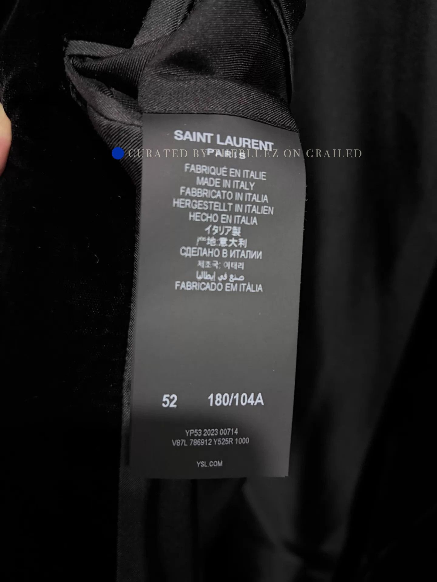Saint Laurent Paris Velvet Double-Breasted Wide Shoulder Blazer Size US M / EU 48-50 / 2 - 7 Thumbnail