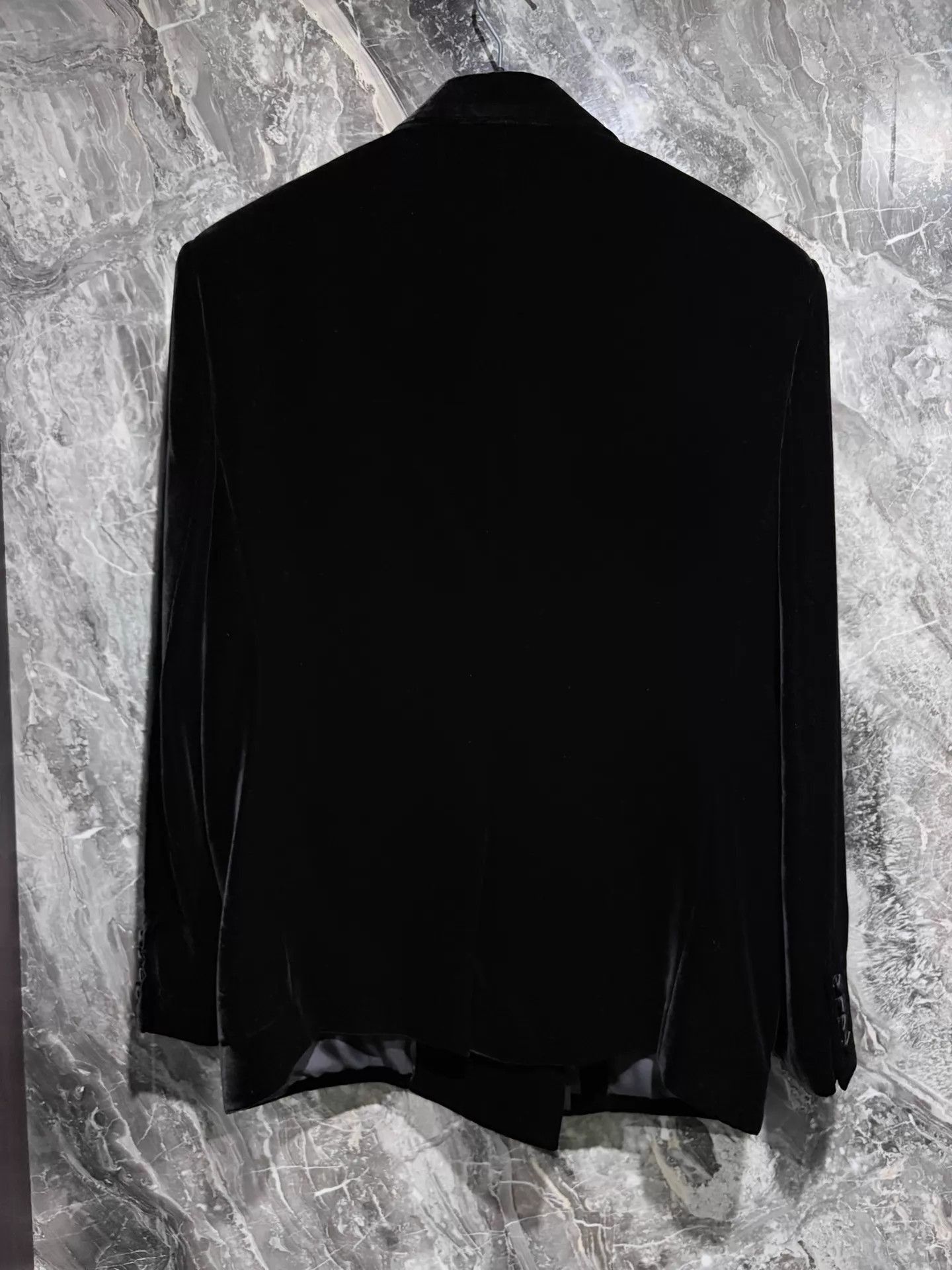 Saint Laurent Paris Velvet Double-Breasted Wide Shoulder Blazer Size US M / EU 48-50 / 2 - 2 Thumbnail