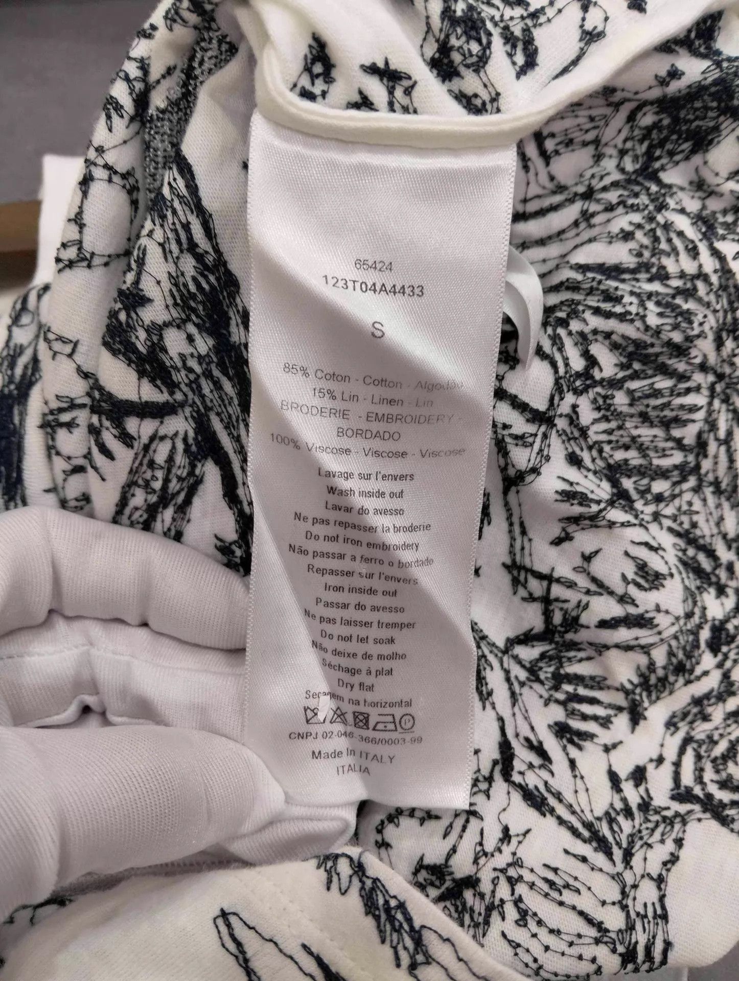Dior Classic Print Embroidered T-Shirt Size US S / EU 44-46 / 1 - 3 Thumbnail