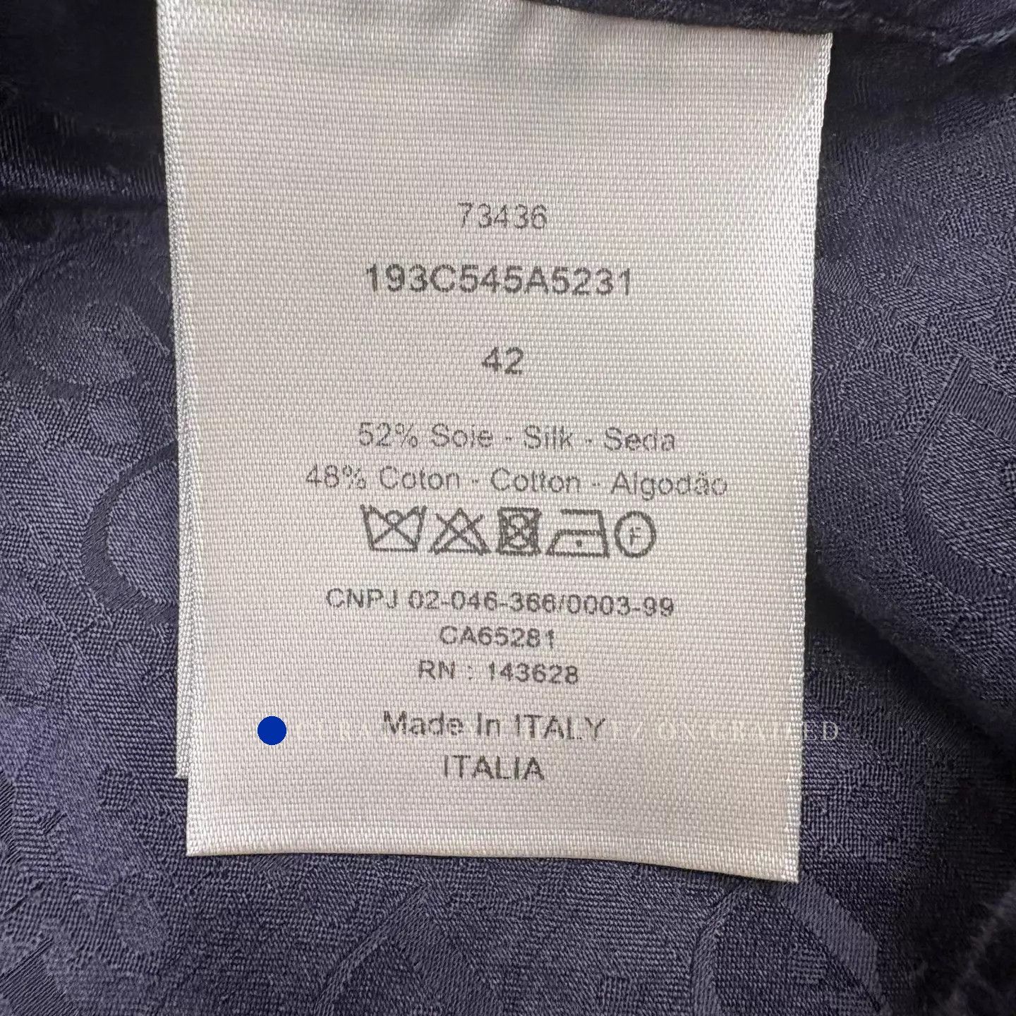 Dior Allover Logo Short Sleeve Shirt in Blue Size US XS / EU 42 / 0 - 6 Thumbnail