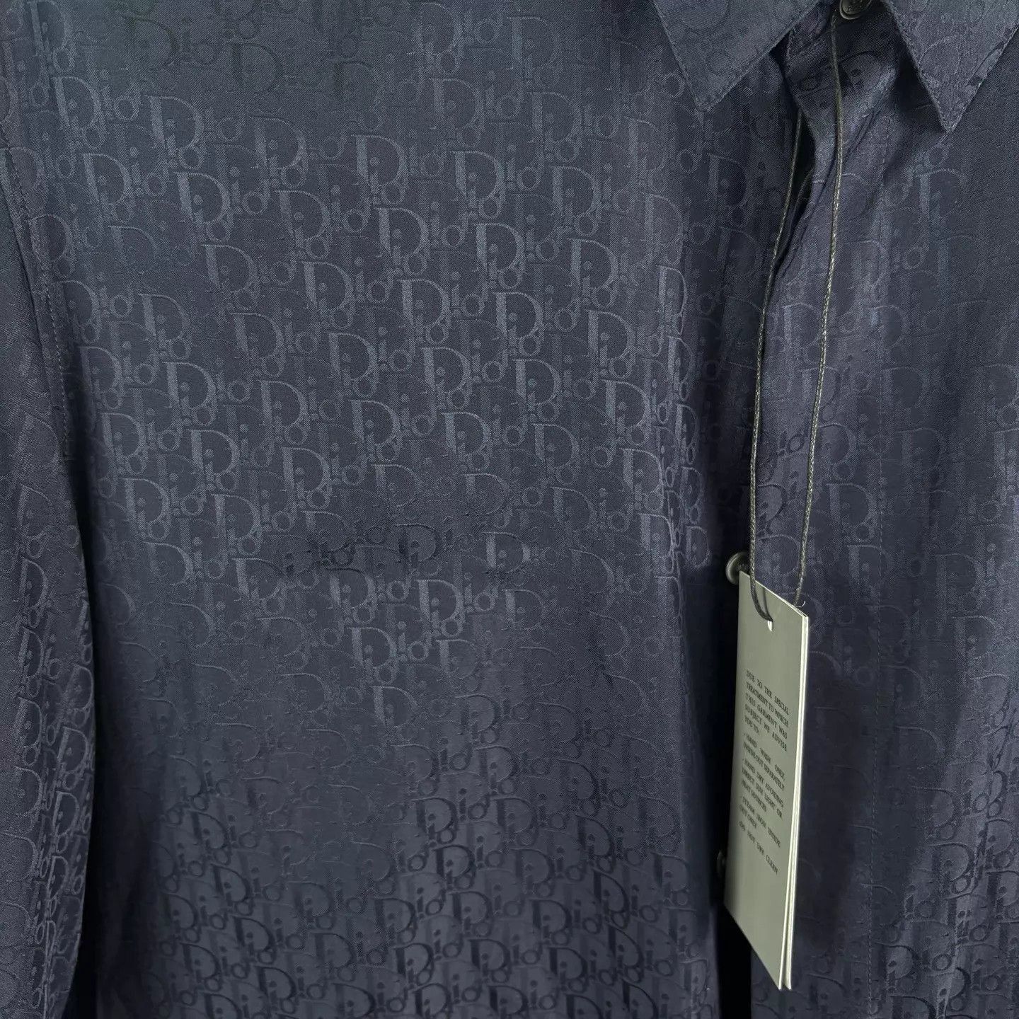 Dior Allover Logo Short Sleeve Shirt in Blue Size US XS / EU 42 / 0 - 4 Thumbnail
