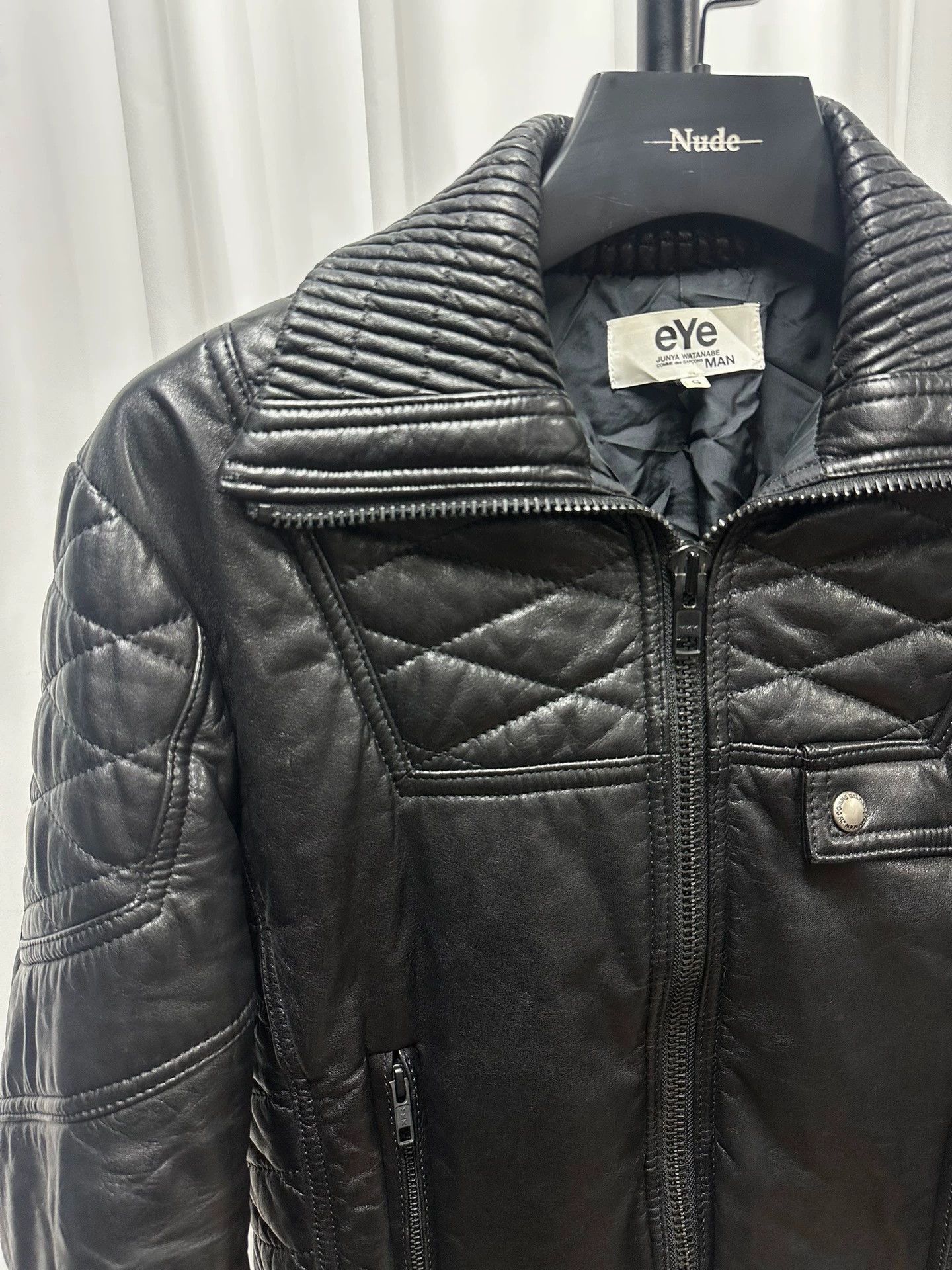 Junya Watanabe Sleek Black Leather Jacket Size US S / EU 44-46 / 1 - 3 Thumbnail
