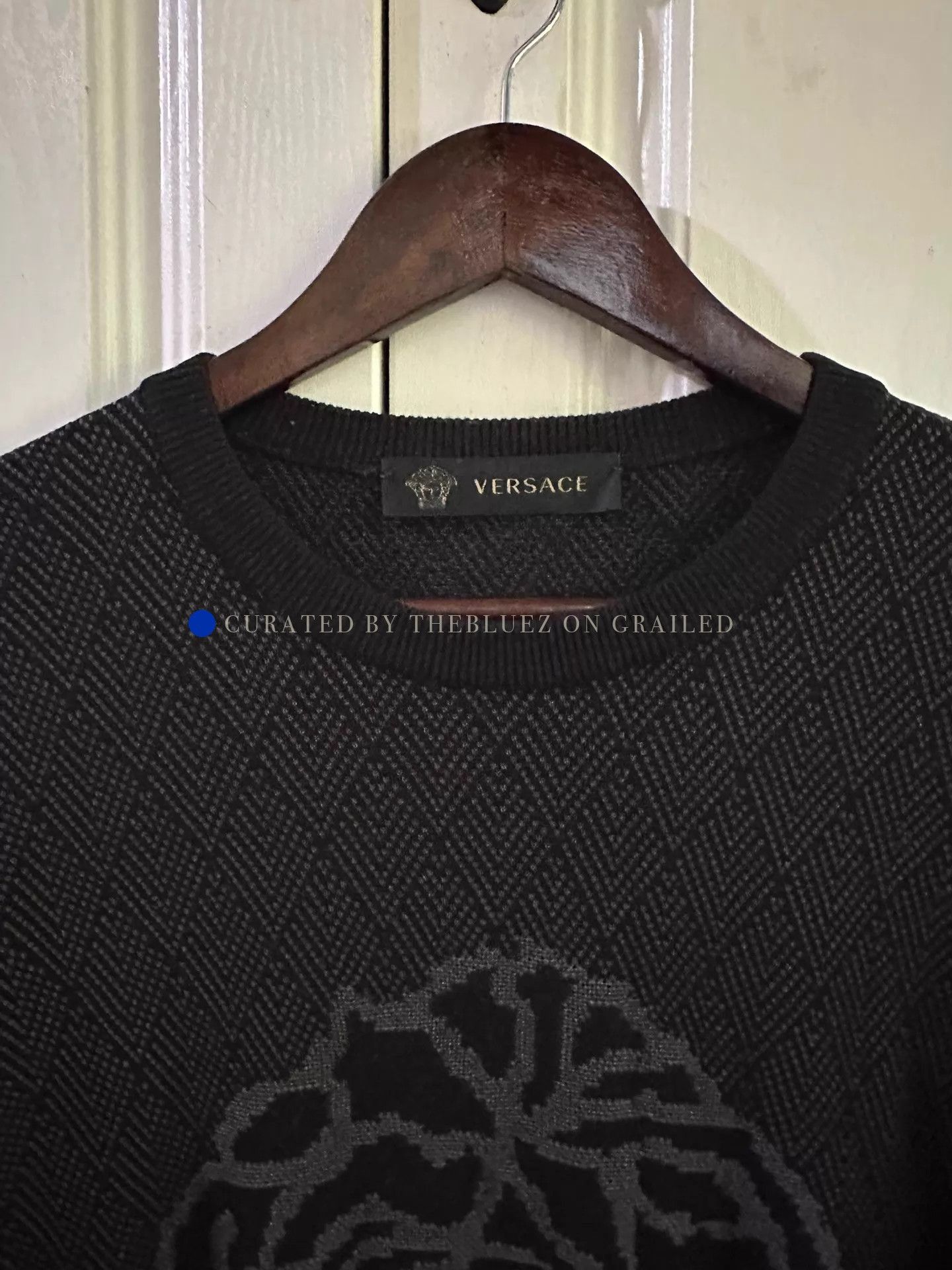 Versace Limited Edition Knit Sweater in Black Size US M / EU 48-50 / 2 - 3 Thumbnail