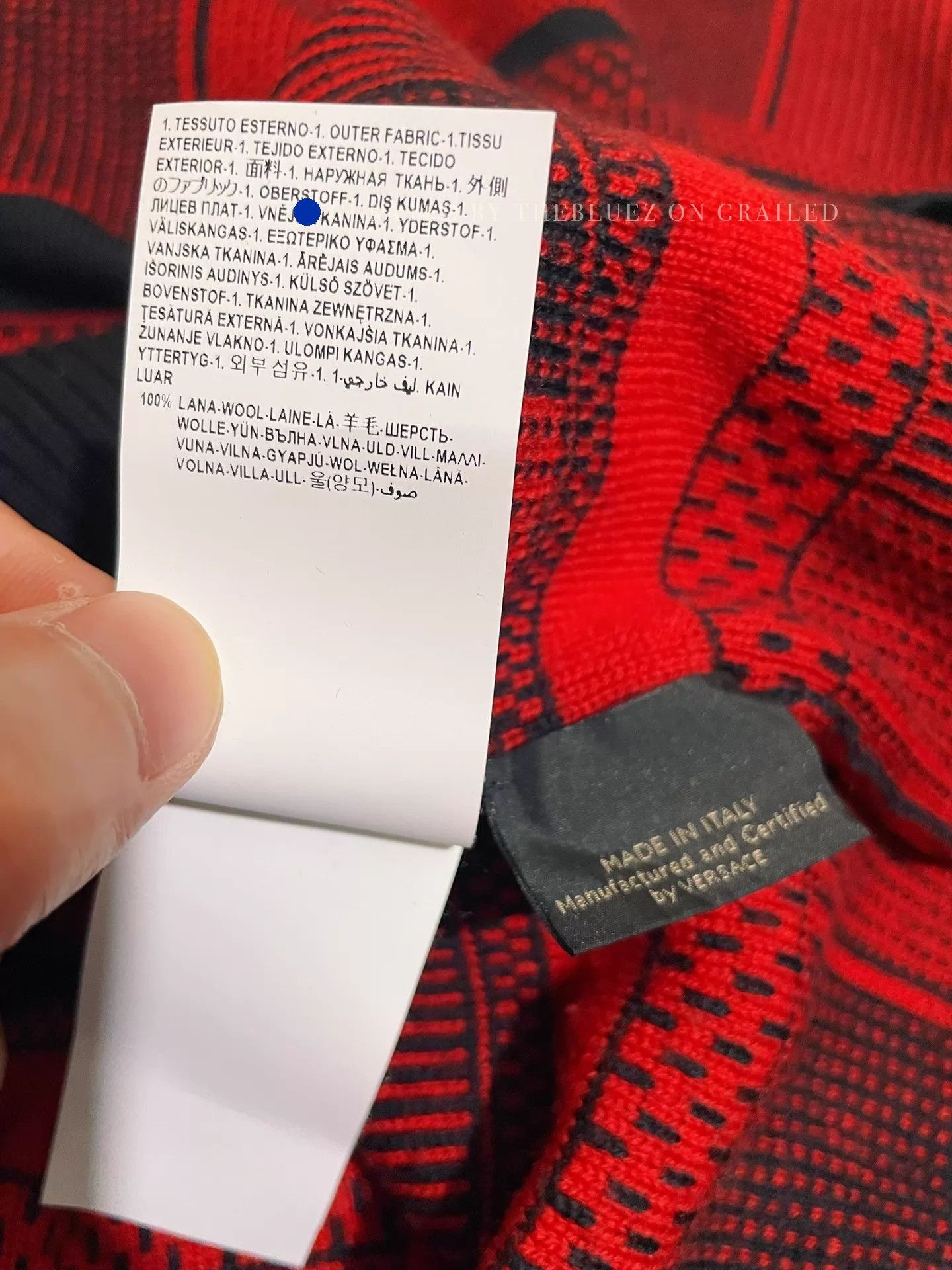 Versace High Neck Checkered Wool Sweater Size US M / EU 48-50 / 2 - 8 Thumbnail