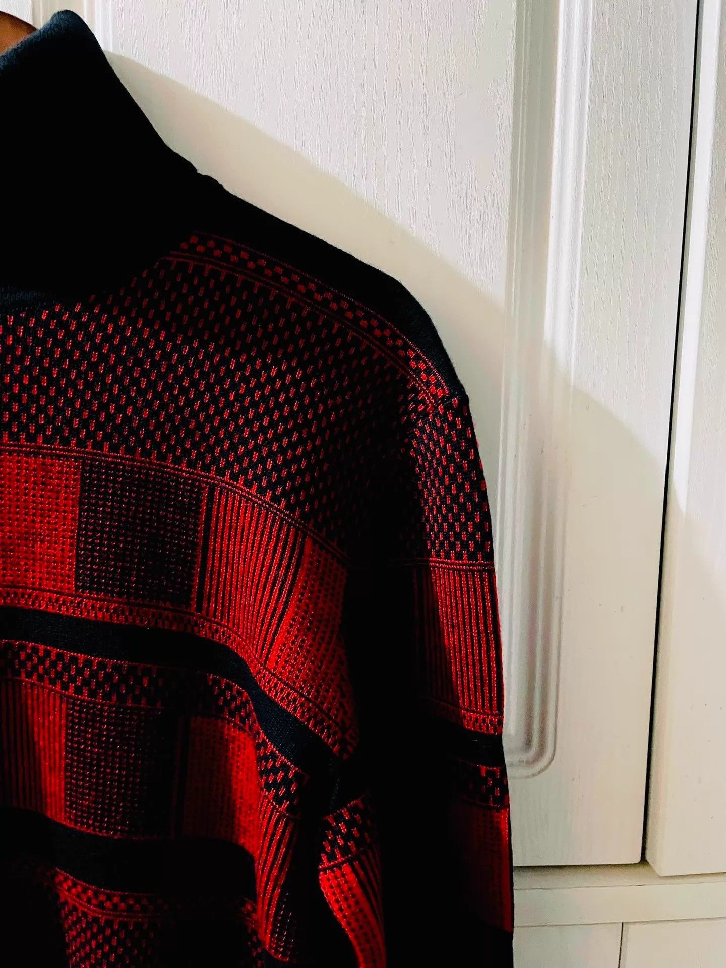 Versace High Neck Checkered Wool Sweater Size US M / EU 48-50 / 2 - 5 Thumbnail