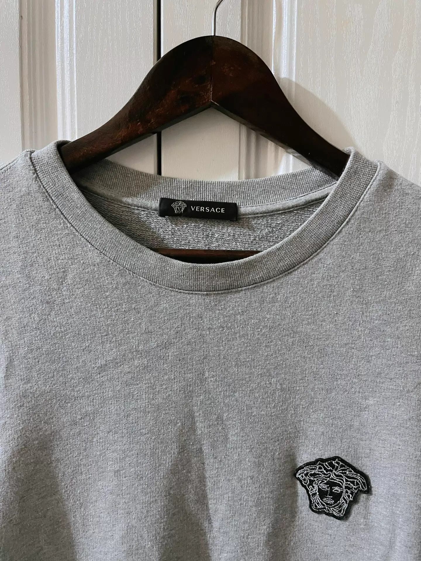 Versace Medusa Logo Knit Sweatshirt in Gray Size US L / EU 52-54 / 3 - 3 Thumbnail