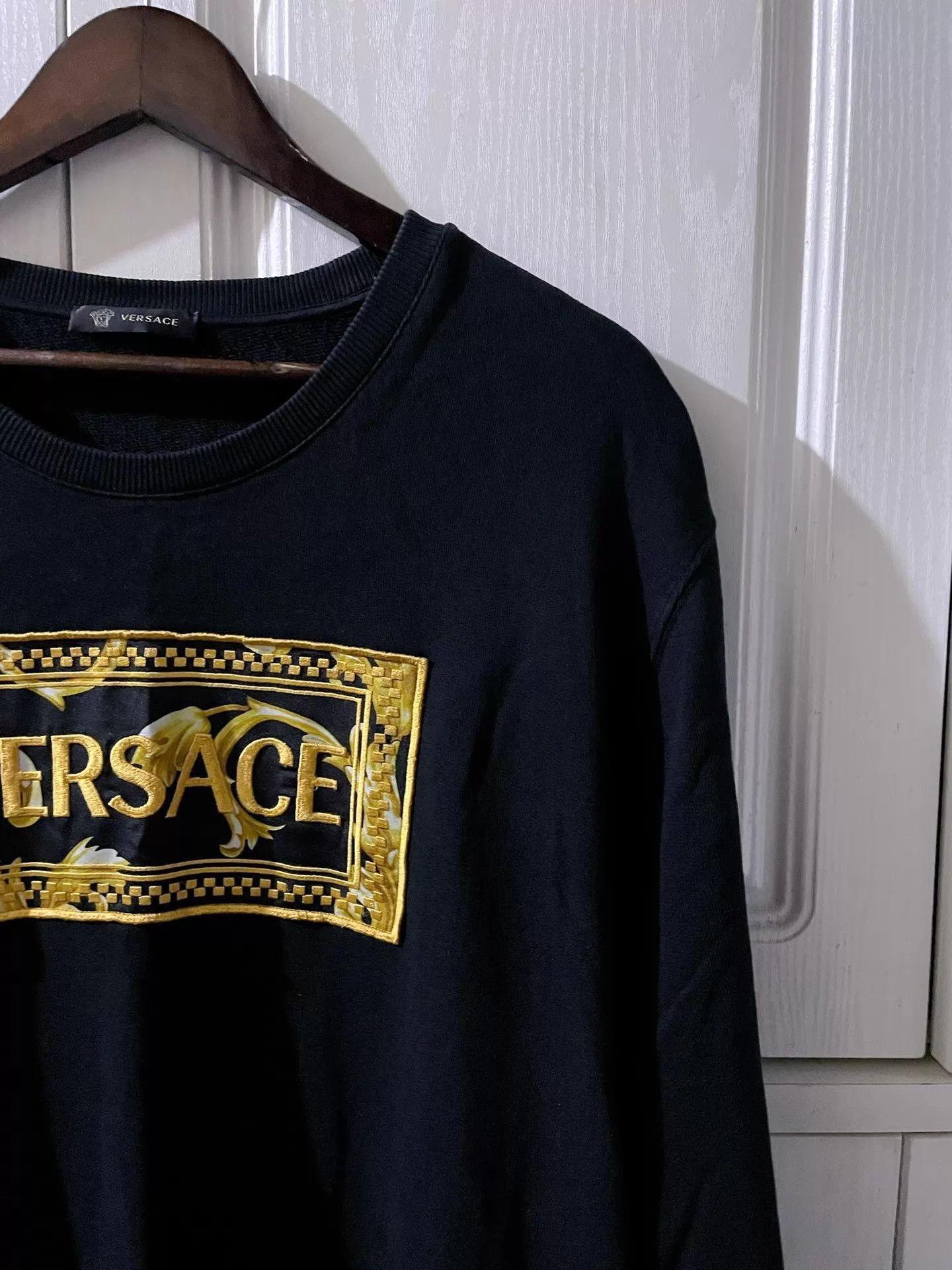 Versace Baroque Stitch Logo Hoodie in Black Size US XXL / EU 58 / 5 - 5 Thumbnail