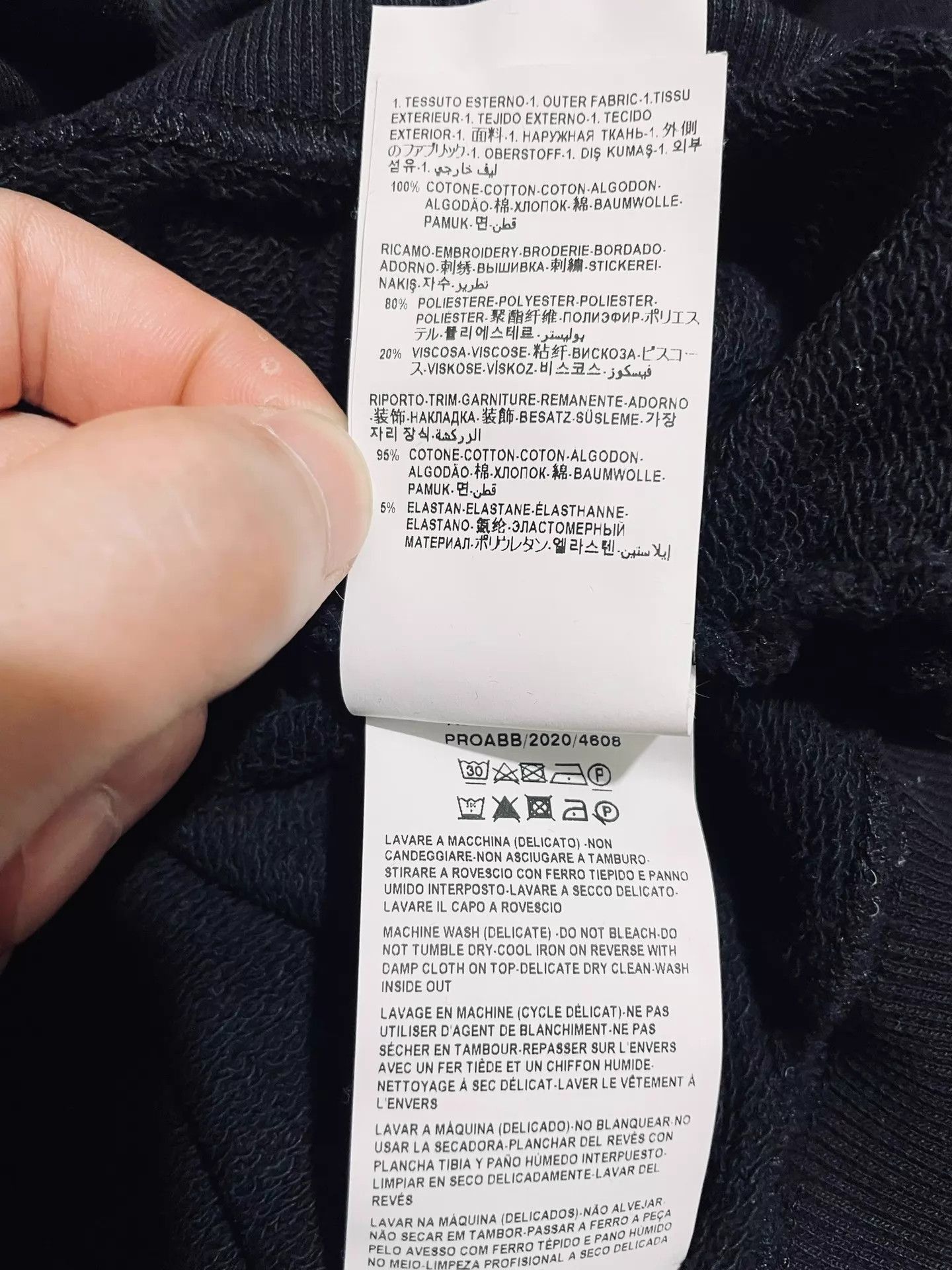 Versace Baroque Stitch Logo Hoodie in Black Size US XXL / EU 58 / 5 - 9 Thumbnail