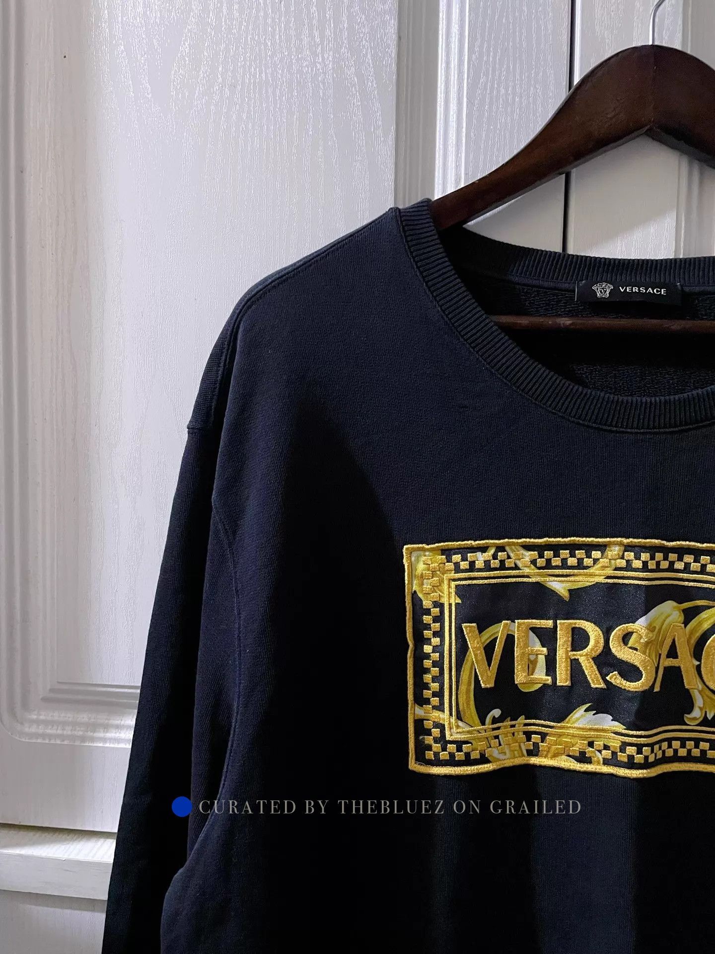 Versace Baroque Stitch Logo Hoodie in Black Size US XXL / EU 58 / 5 - 4 Thumbnail
