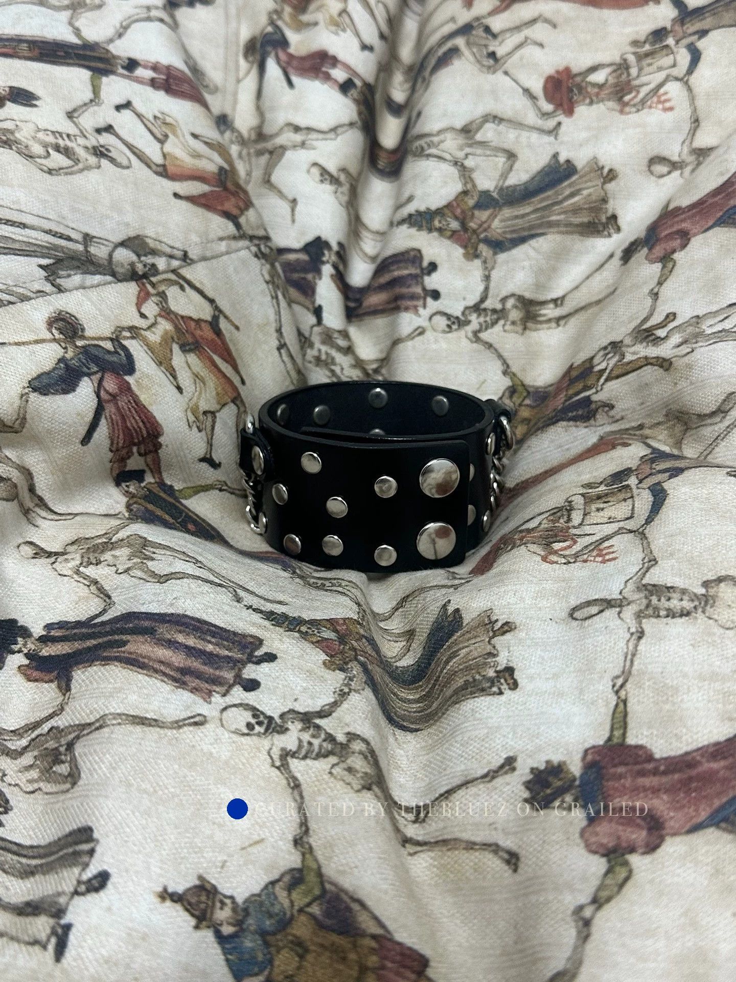 Junya Watanabe Adjustable Cowhide Bracelet with Rivet Chain Size ONE SIZE - 3 Thumbnail
