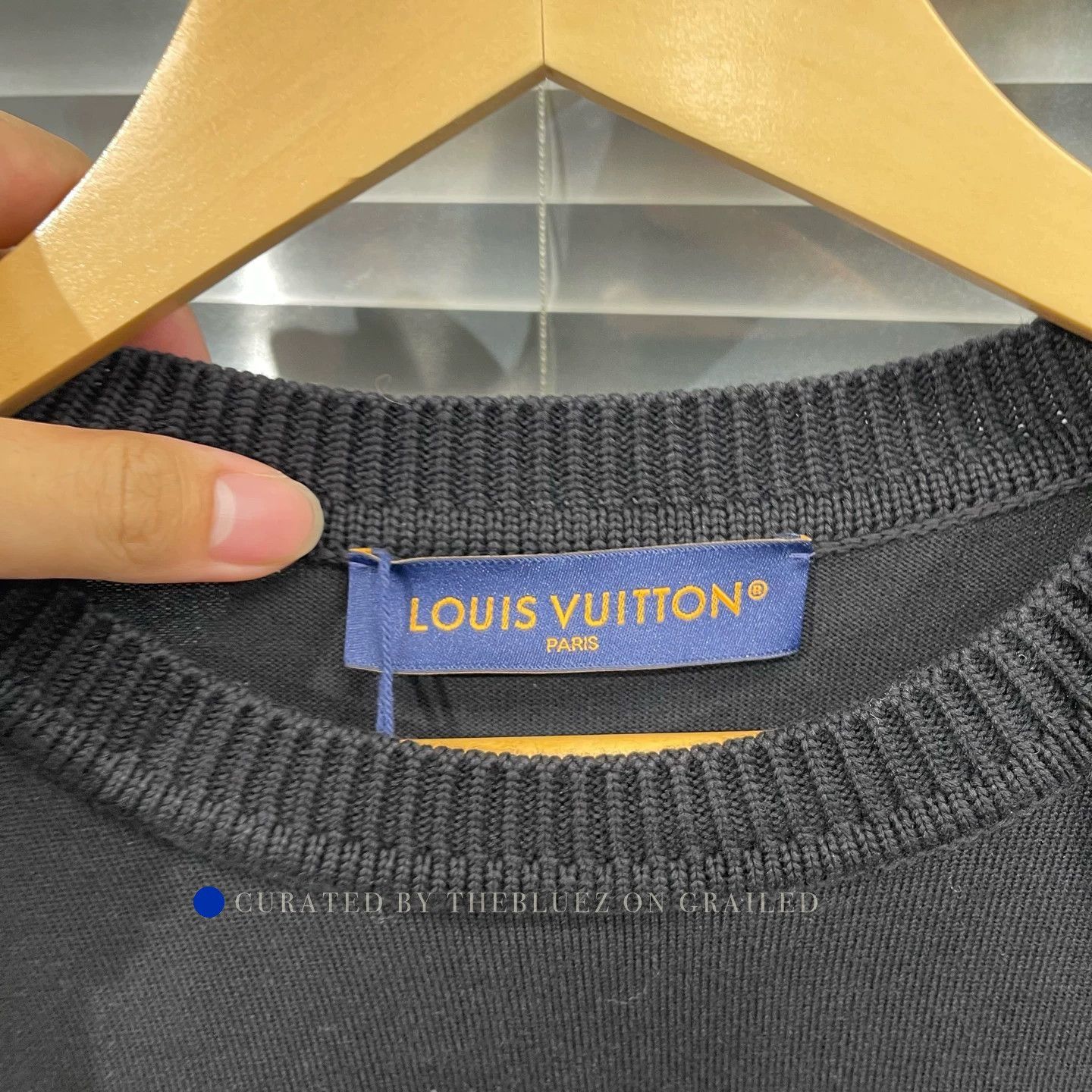 Louis Vuitton Black Knit Short Sleeve Sweater in XL Size US XL / EU 56 / 4 - 3 Thumbnail