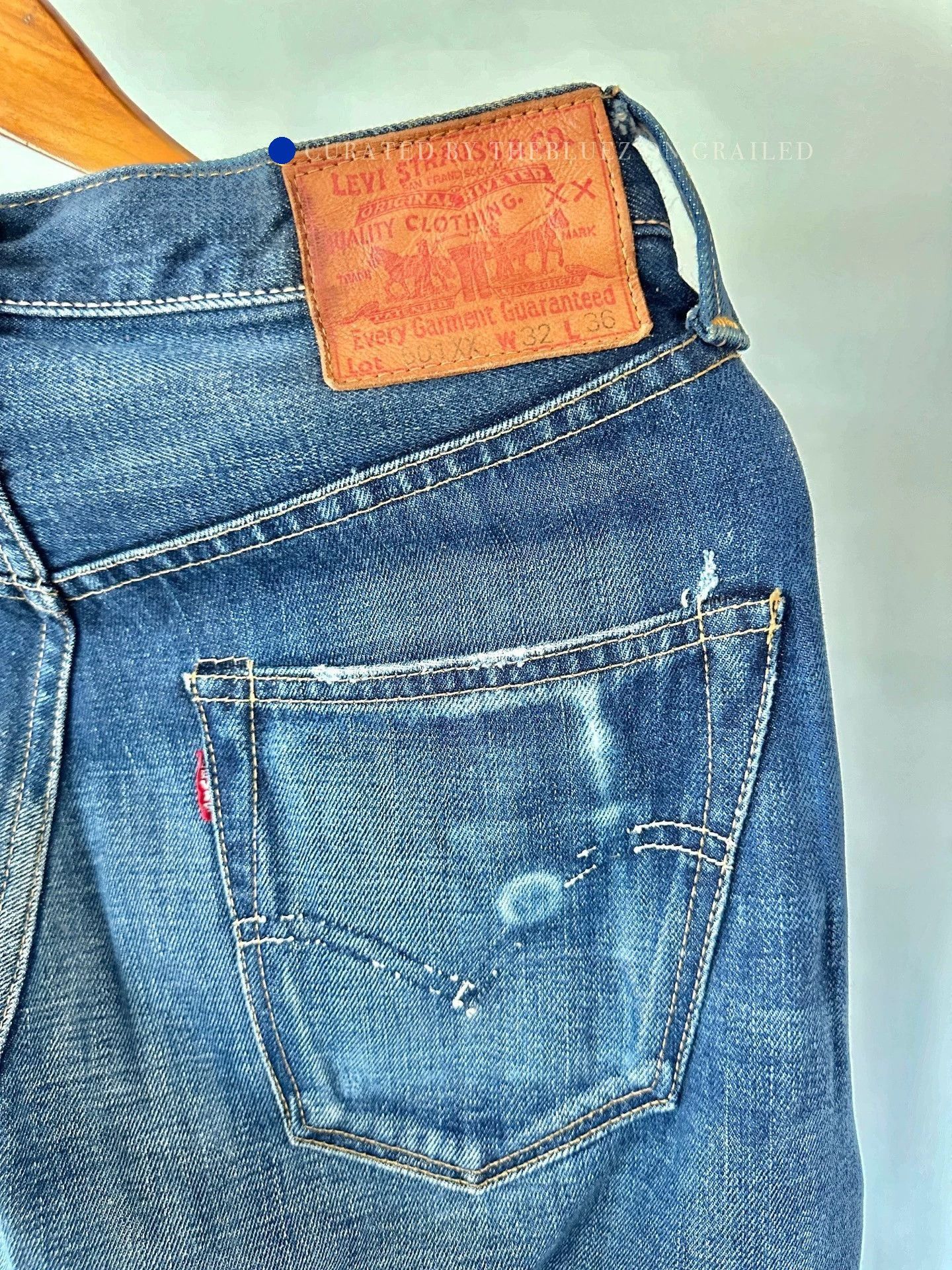 Levi's Vintage Heavy Wash Blue Denim 32 Size US 32 / EU 48 - 7 Thumbnail