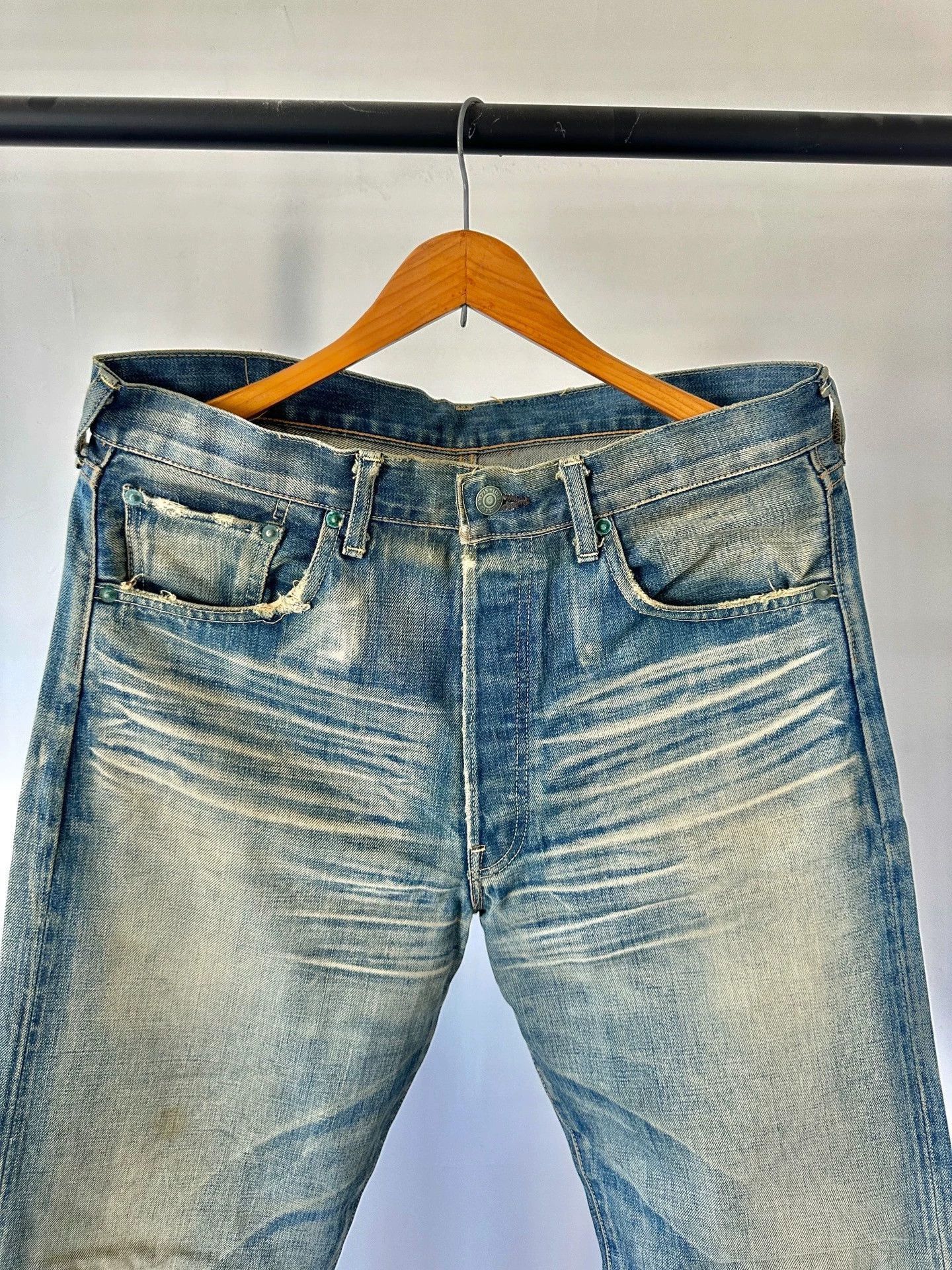 Levi's Super Heavy Wash Denim in Blue Size US 36 / EU 52 - 2 Thumbnail