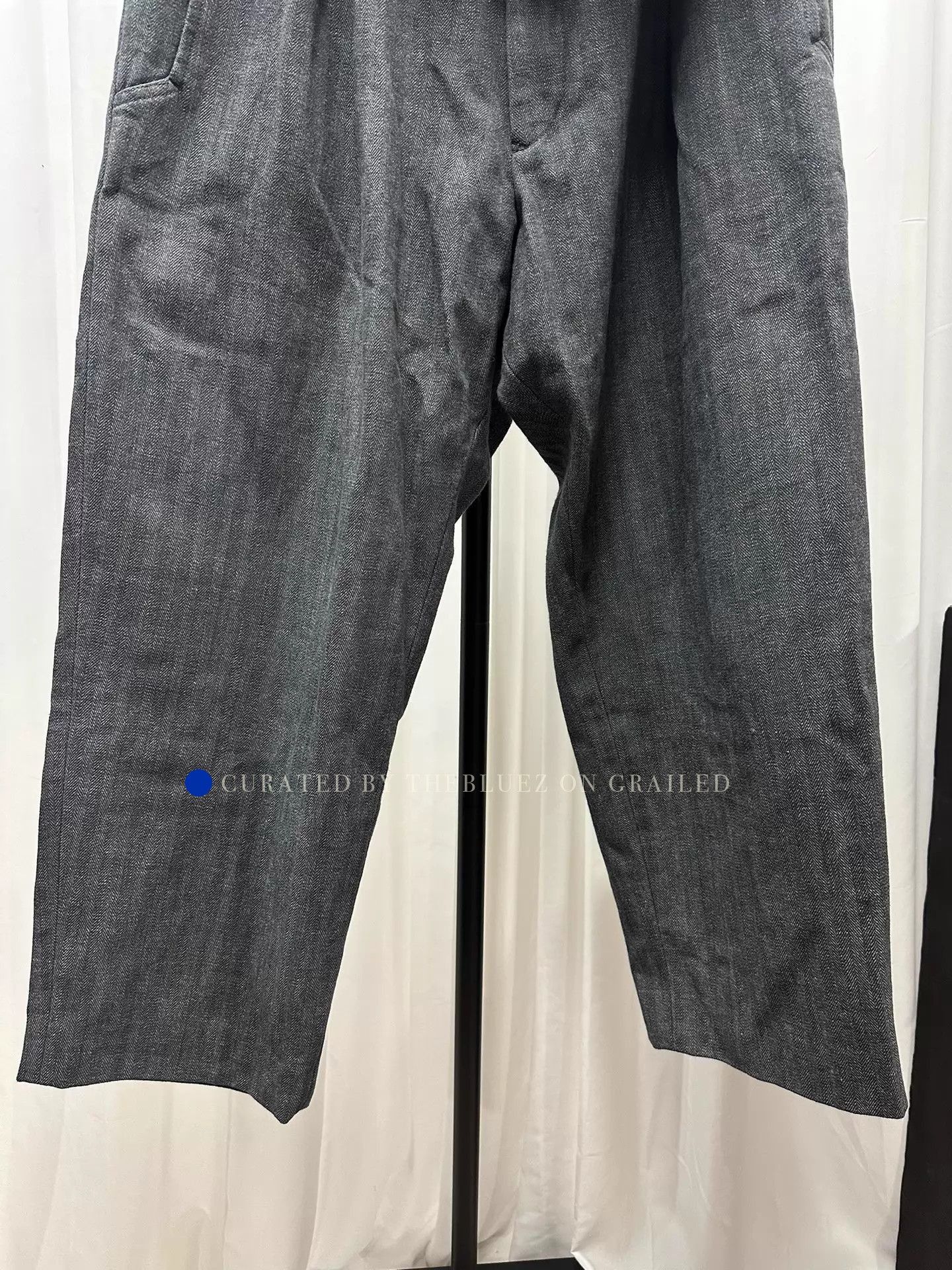 Yohji Yamamoto Striped Gray Trousers in Size 32 Size US 32 / EU 48 - 6 Thumbnail