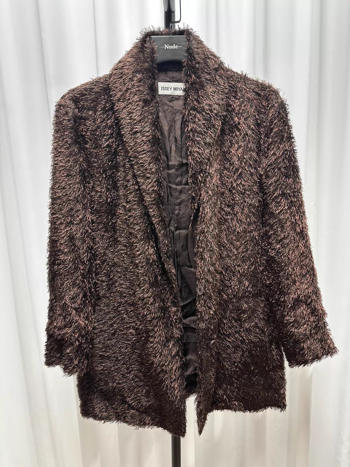 Issey Miyake Shawl Collar Wool Blend Coat in Brown Size US L / EU 52-54 / 3 - 2 Thumbnail
