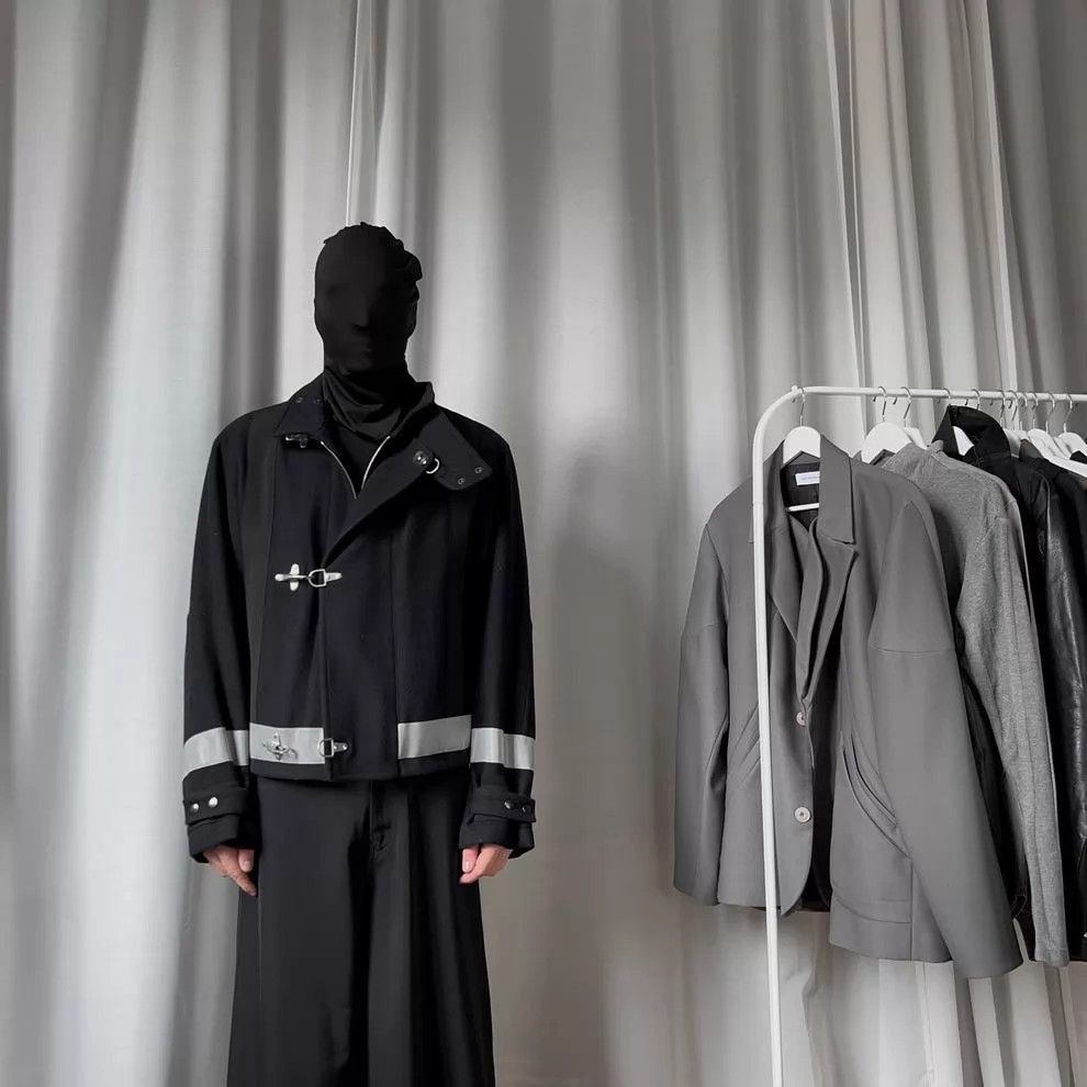 Dries Van Noten Wool Jacket with Fireman Plane Buckle Detail Size US L / EU 52-54 / 3 - 7 Thumbnail
