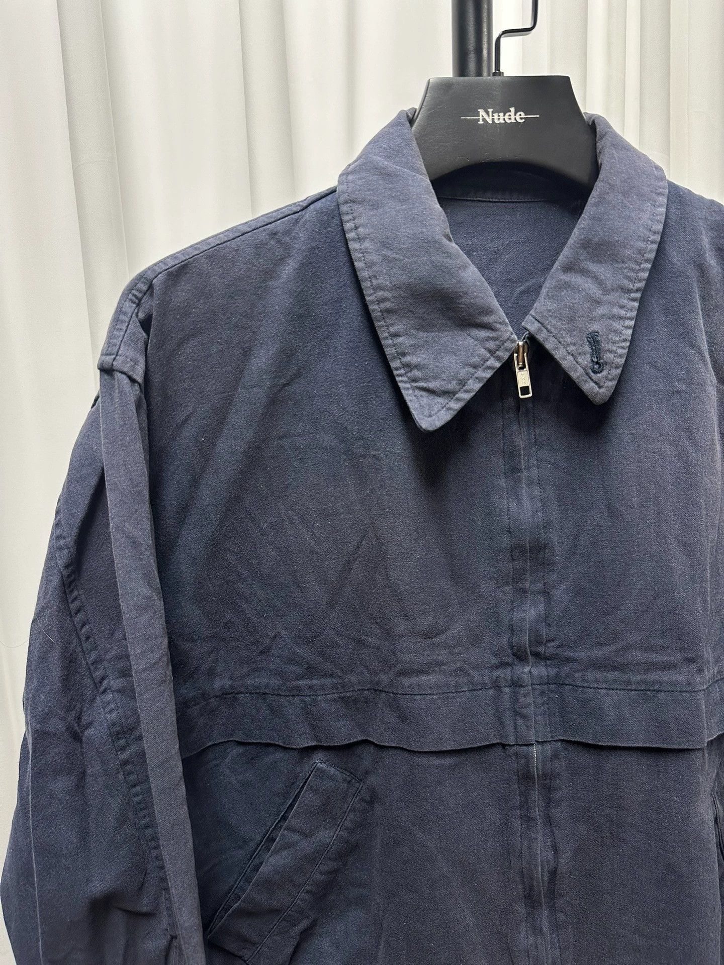 Yohji Yamamoto Washed Blue Short Jacket Size US M / EU 48-50 / 2 - 2 Thumbnail