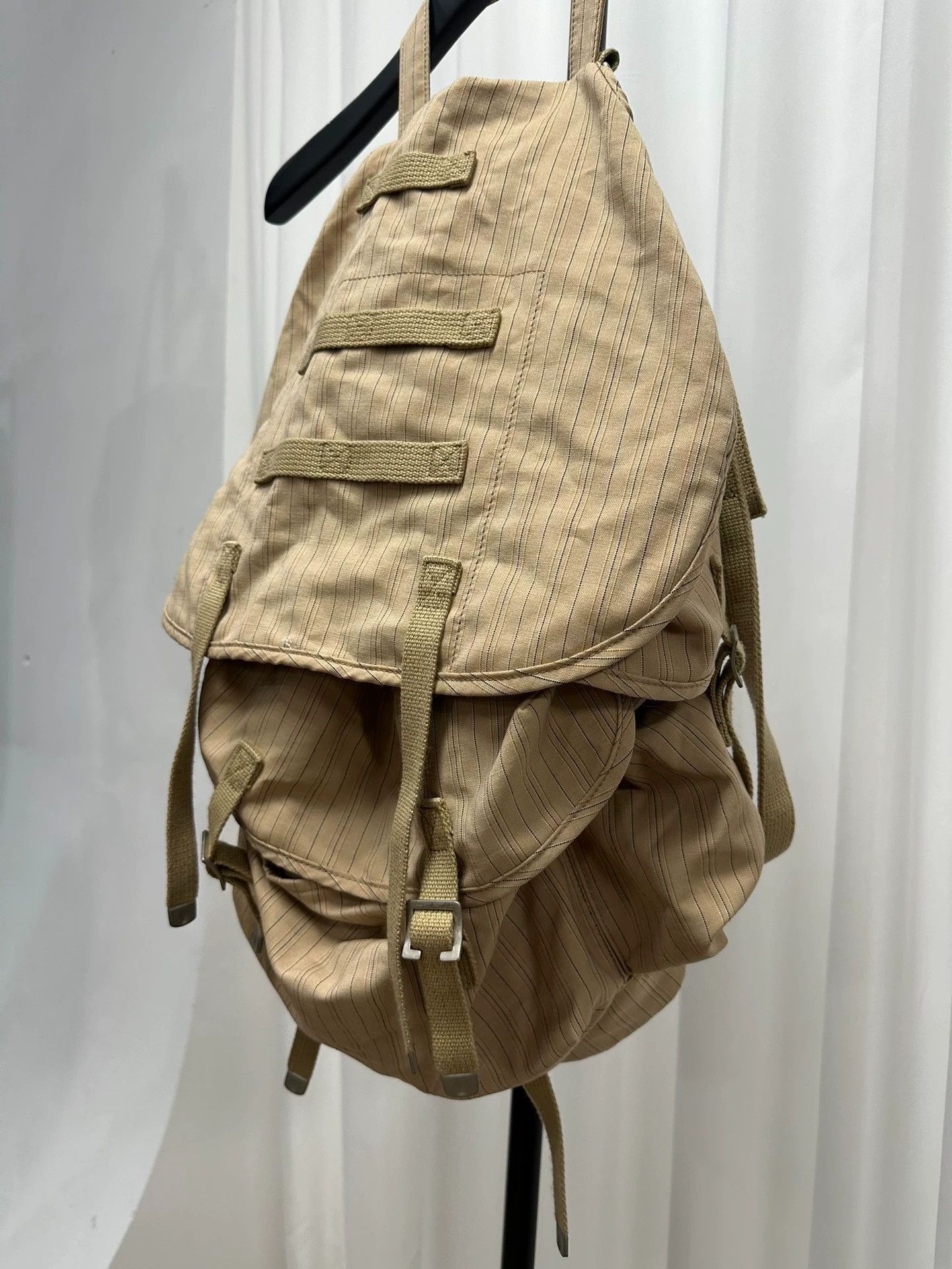 Junya Watanabe Wool Parachute Backpack in Beige Size ONE SIZE - 3 Thumbnail