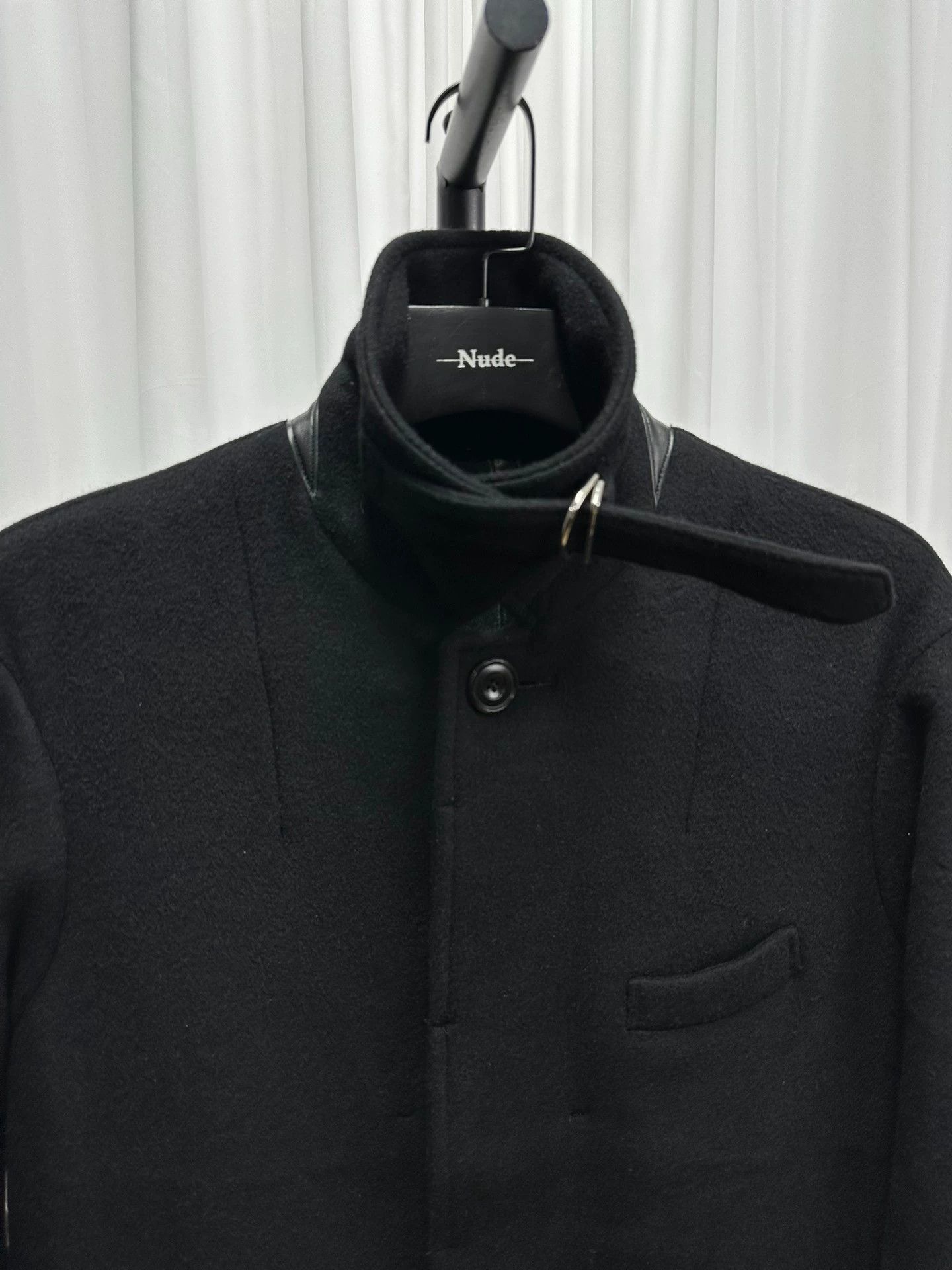 Takahiromiyashita The Soloist. Wool-Cashmere Coat with Sheepskin Trim Size US S / EU 44-46 / 1 - 7 Thumbnail