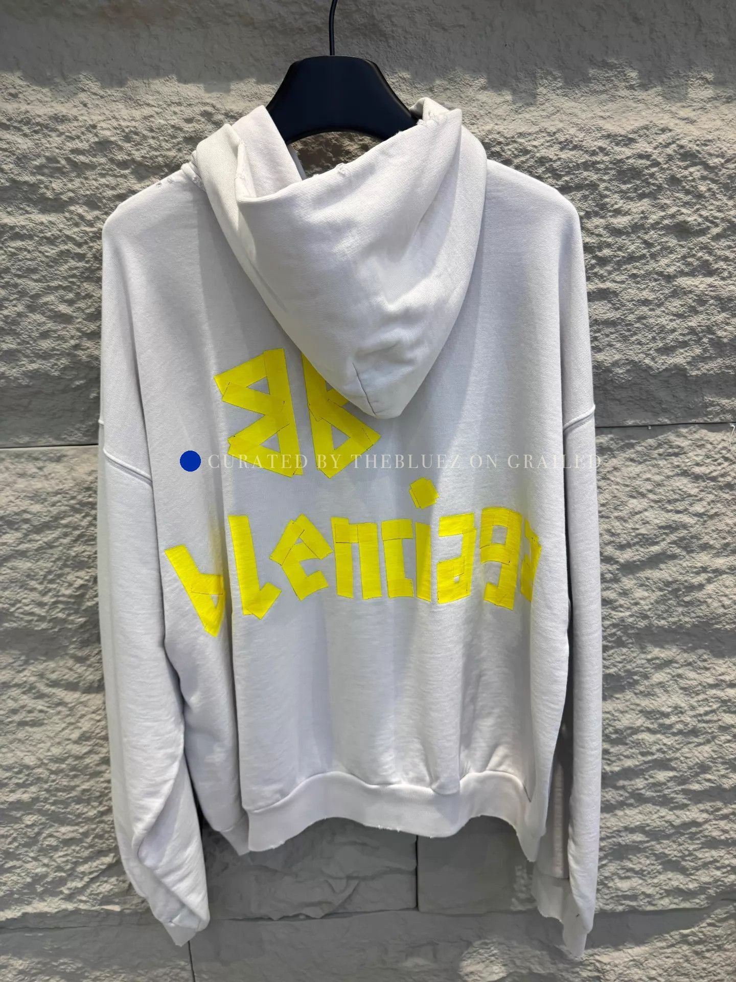 Balenciaga Distressed Logo Hoodie in Multi Size US XXS / EU 40 - 3 Thumbnail