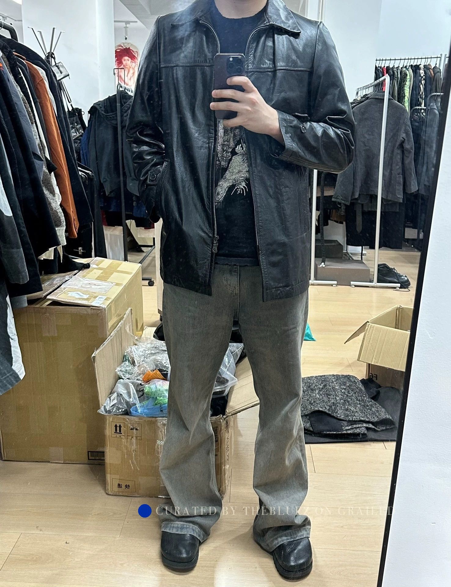 Yohji Yamamoto Classic Black Cowhide Leather Jacket Size US M / EU 48-50 / 2 - 7 Thumbnail