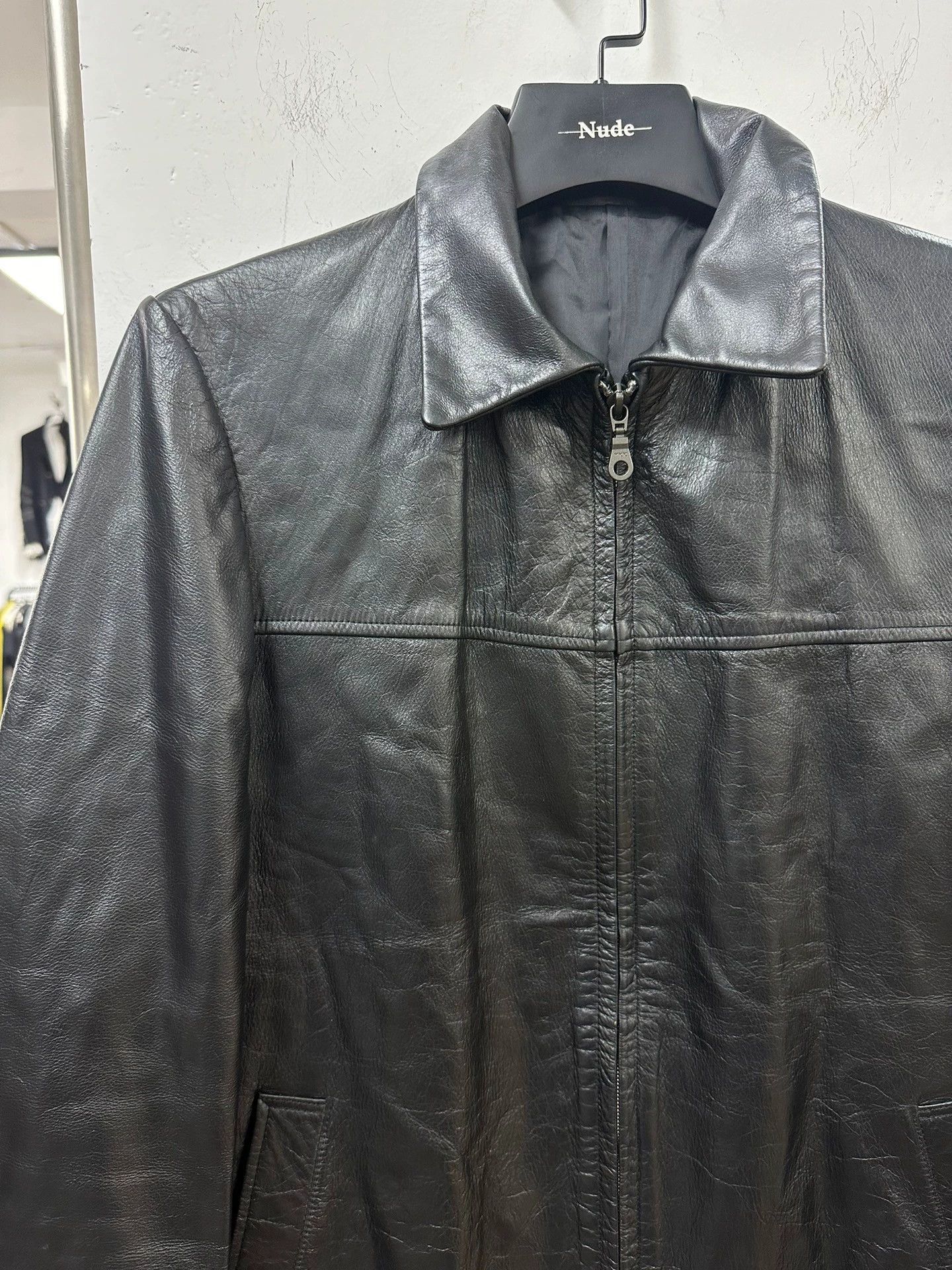 Yohji Yamamoto Classic Black Cowhide Leather Jacket Size US M / EU 48-50 / 2 - 3 Thumbnail